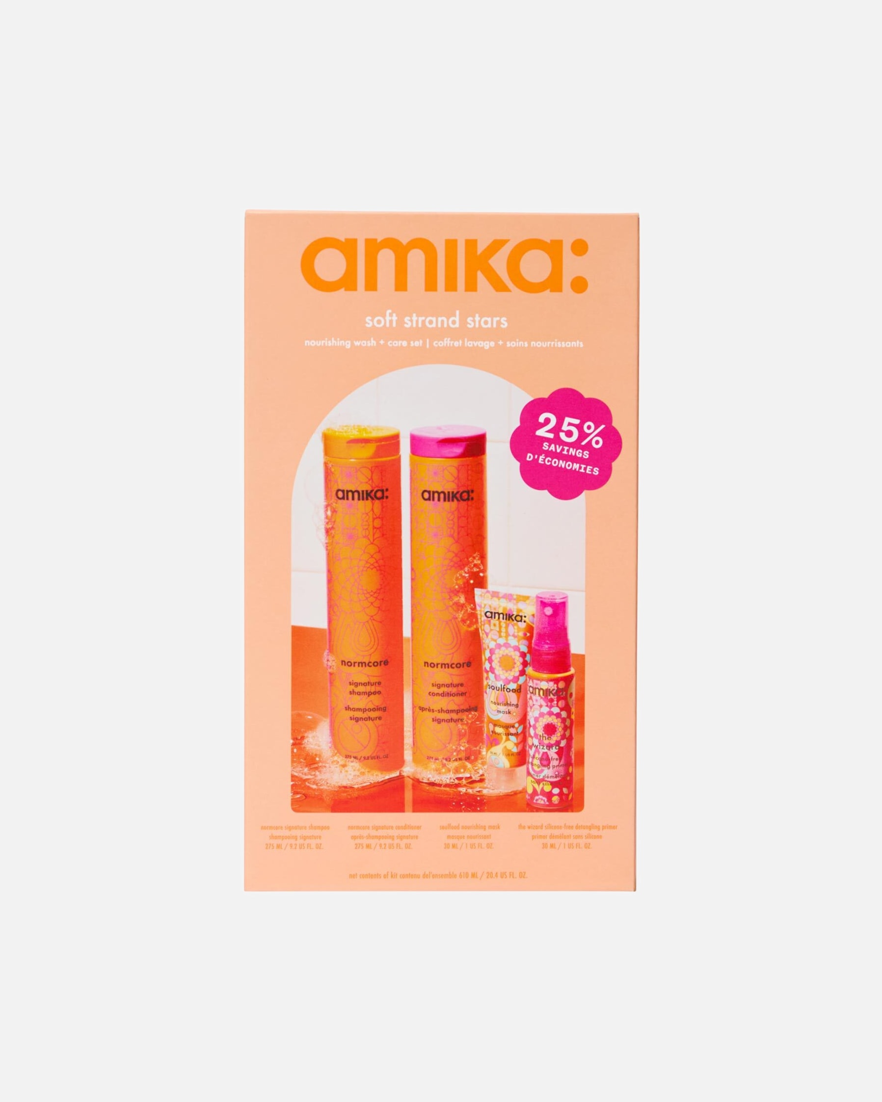 Shampoo für Unisex Amika soft strands stars nourishing wash + care set soft strands stars nourishing wash + care set