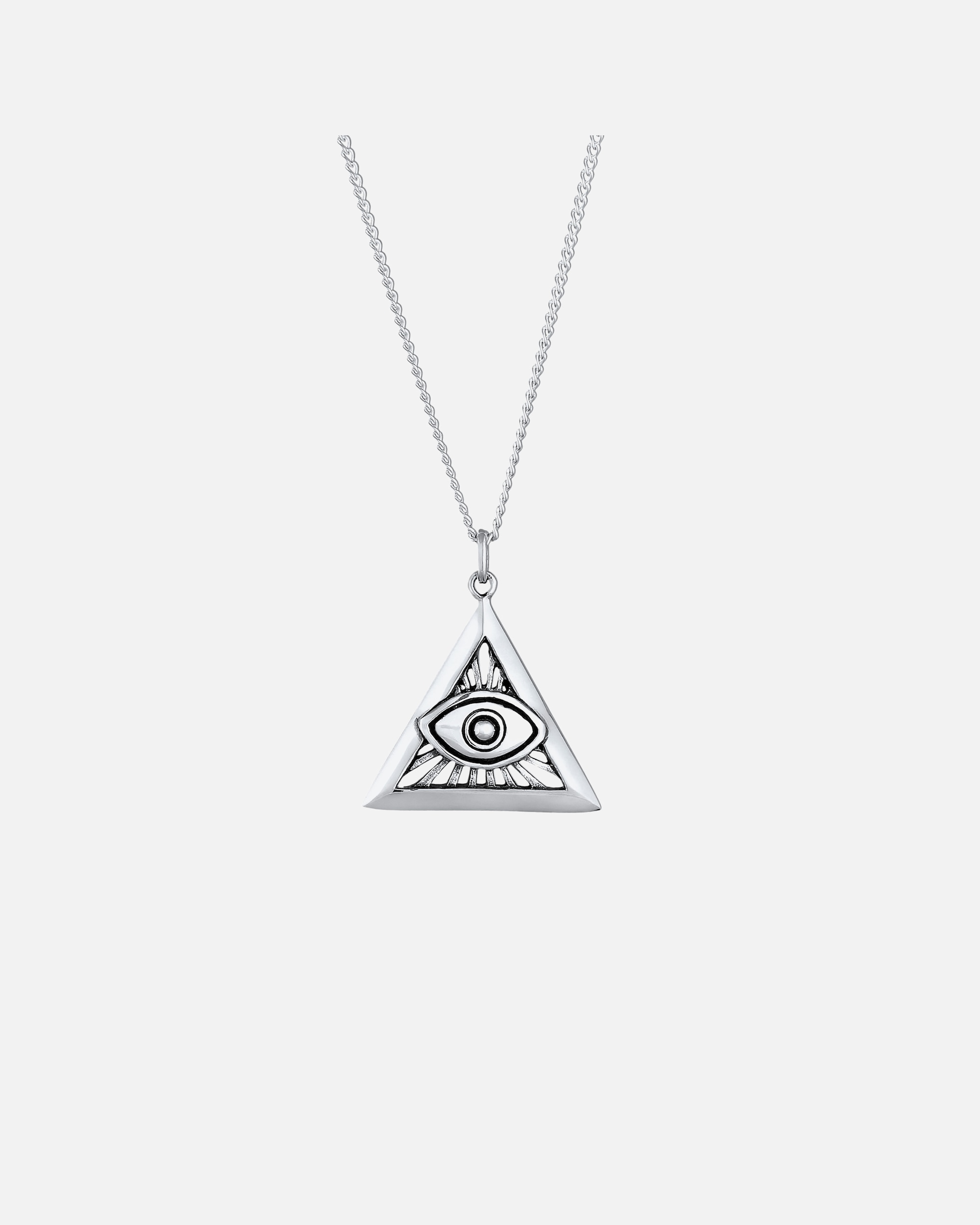 Halskette für Männlich KUZZOI Herren Evil Eye Dreieck 925 Sterling Silber 1 Stück