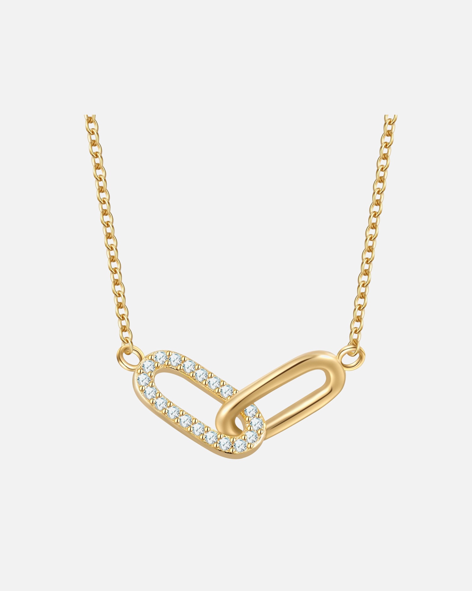 Halskette für Weiblich Glanzstücke München Halskette aus Sterling Silber in gelbgold mit Zirkonia 40,0 cm Basiskette + 5,0 cm Verlängerung