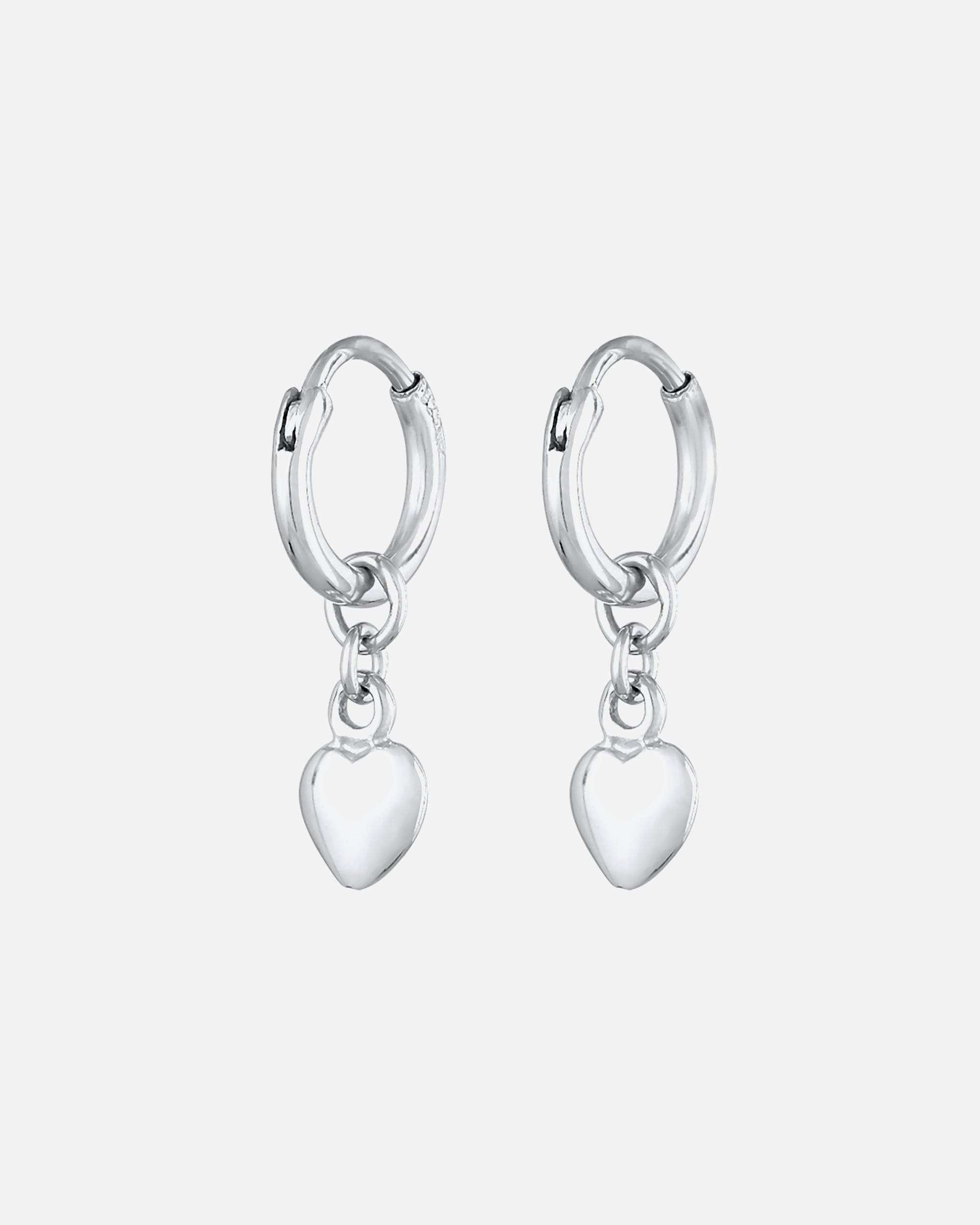 Ohrringe für Weiblich Elli Creolen Herz Liebe Romantik 925 Silber 1 Stück