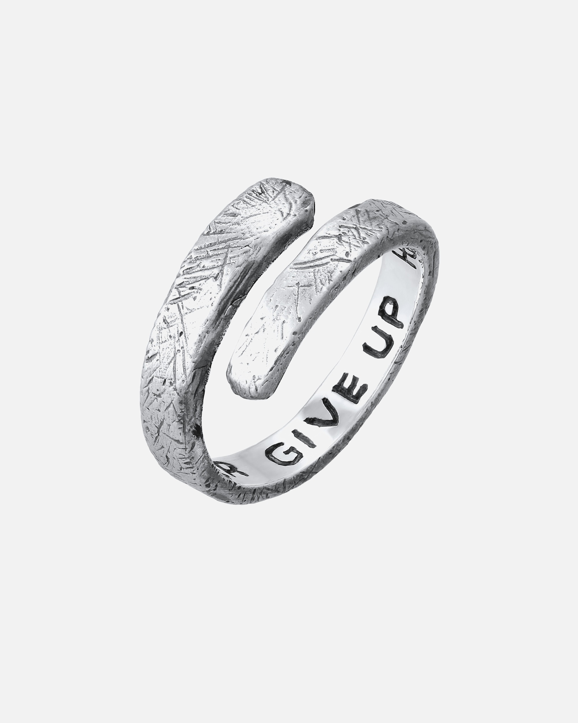 Ring für Männlich Haze & Glory Default Brand Line Wickelring 925 Sterling Silber - Never Give Up 64