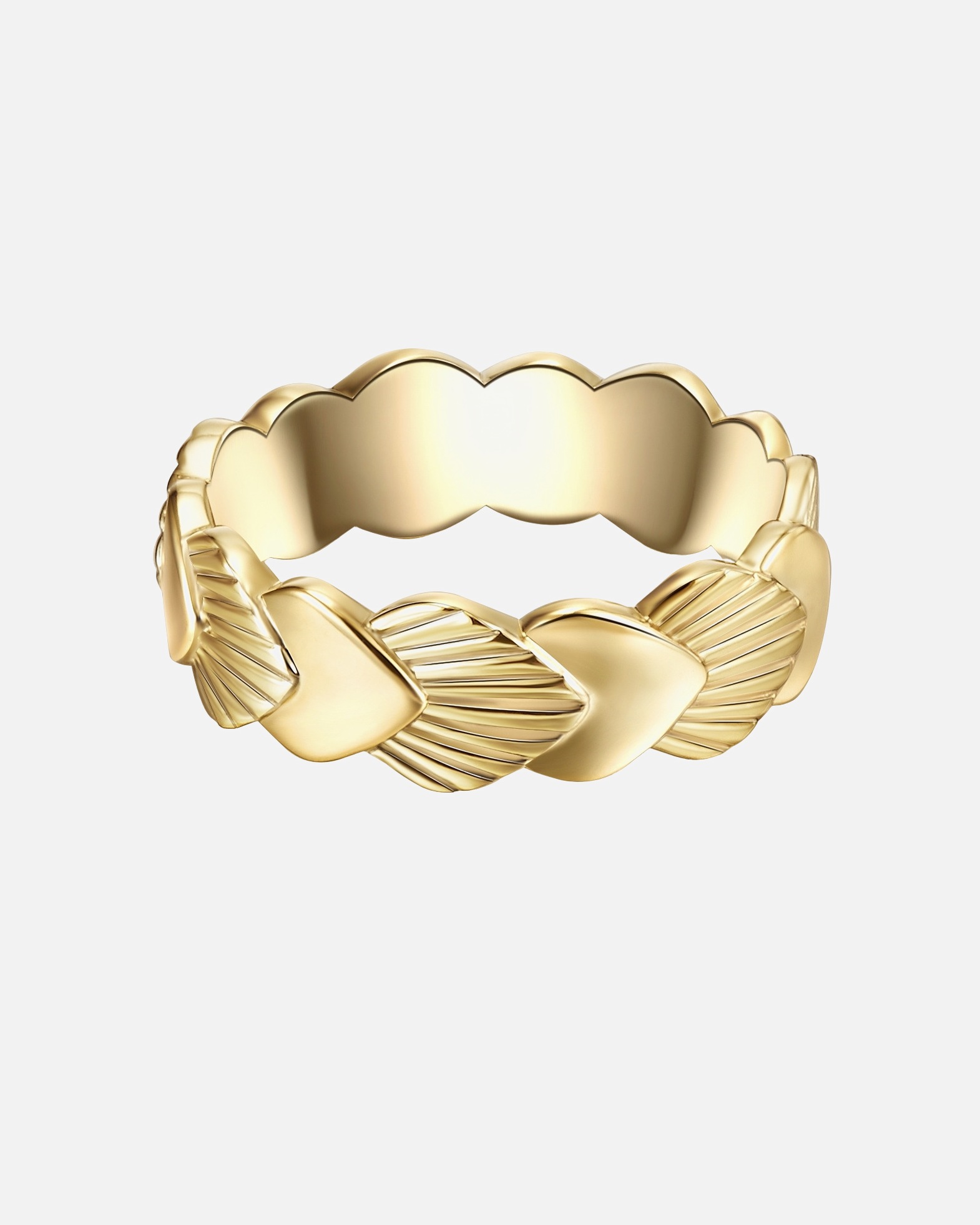 Ring für Weiblich Lulu & Jane Ring Muschel aus Messing in Gelbgold 52