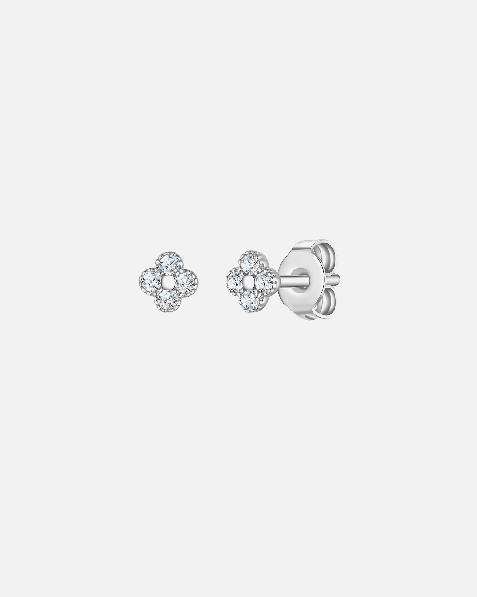 Ohrringe für Weiblich Glanzstücke München Ohrstecker aus Sterling Silber in silber mit Zirkonia 3,6 mm