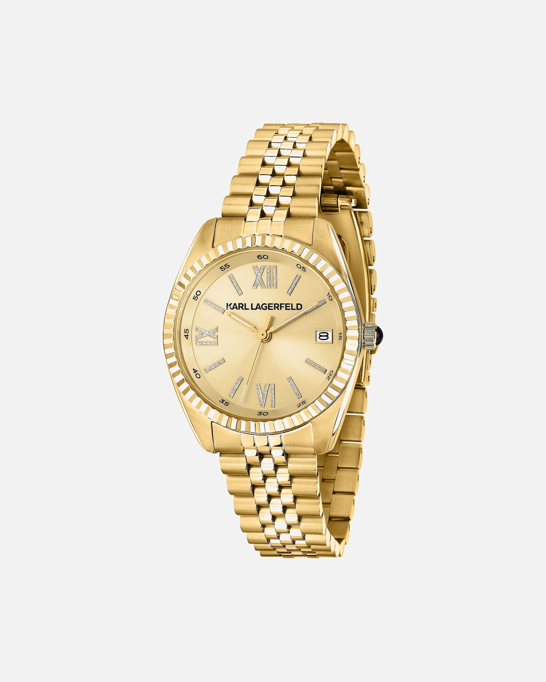 Uhr für Weiblich Karl Lagerfeld Damenuhr Edelstahl gold