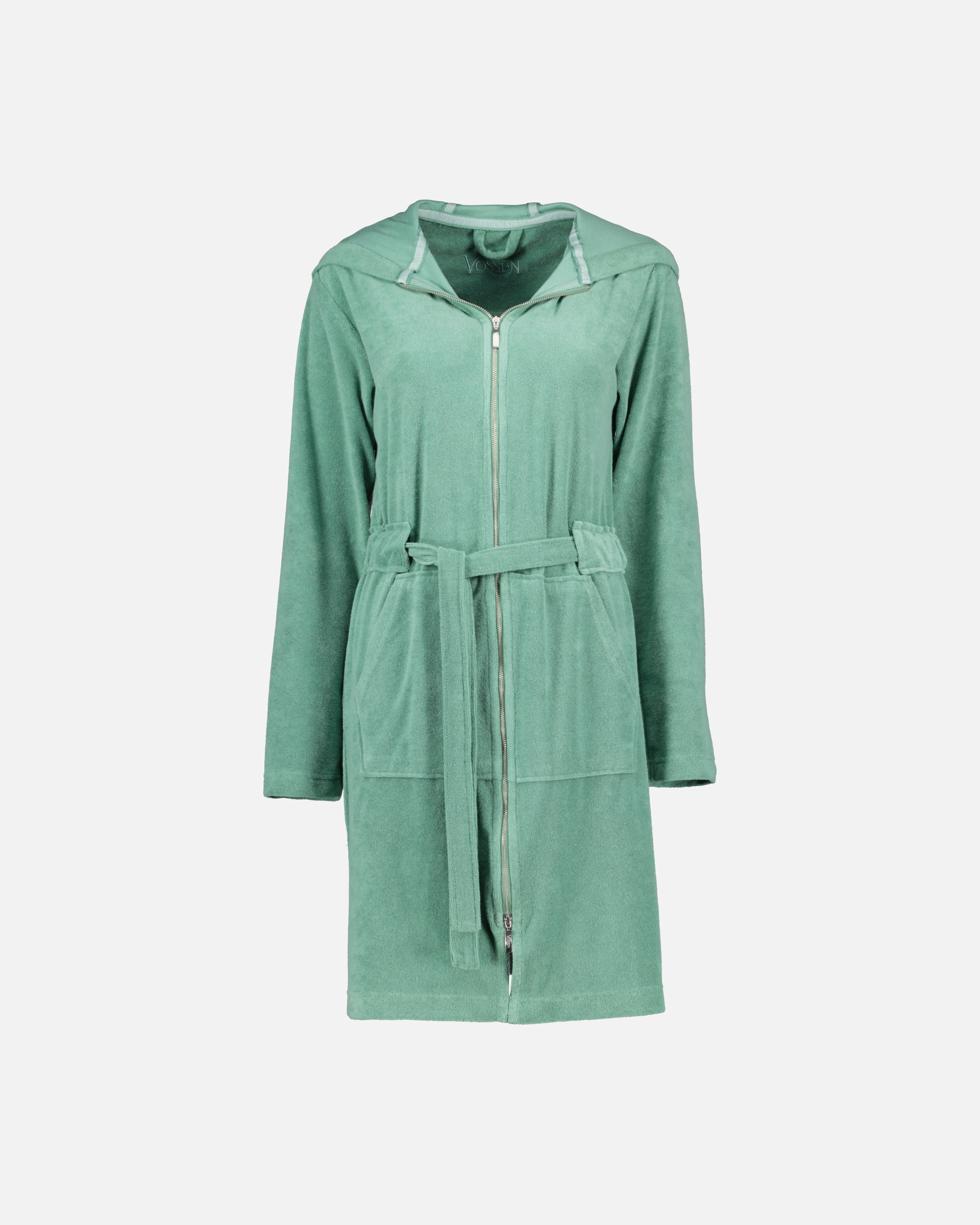 Bademantel für Unisex Vossen Vossen Bademäntel Damen Kurzmantel mit Kapuze Tampa evergreen - 5525 M