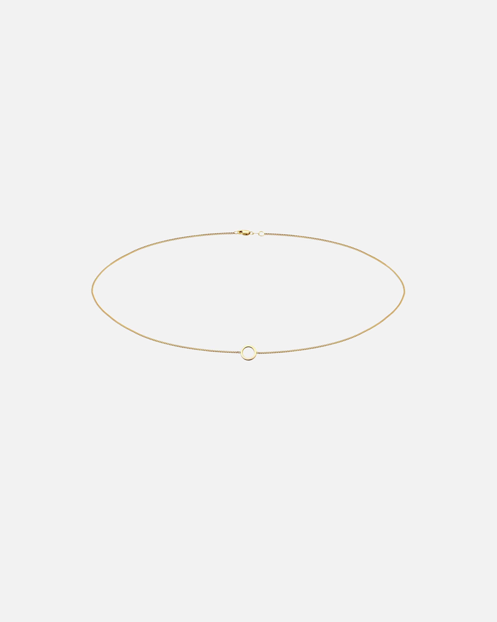 Halskette für Weiblich Elli PREMIUM Choker Panzerkette Kreis Geo Design 375 Gelbgold 1 Stück