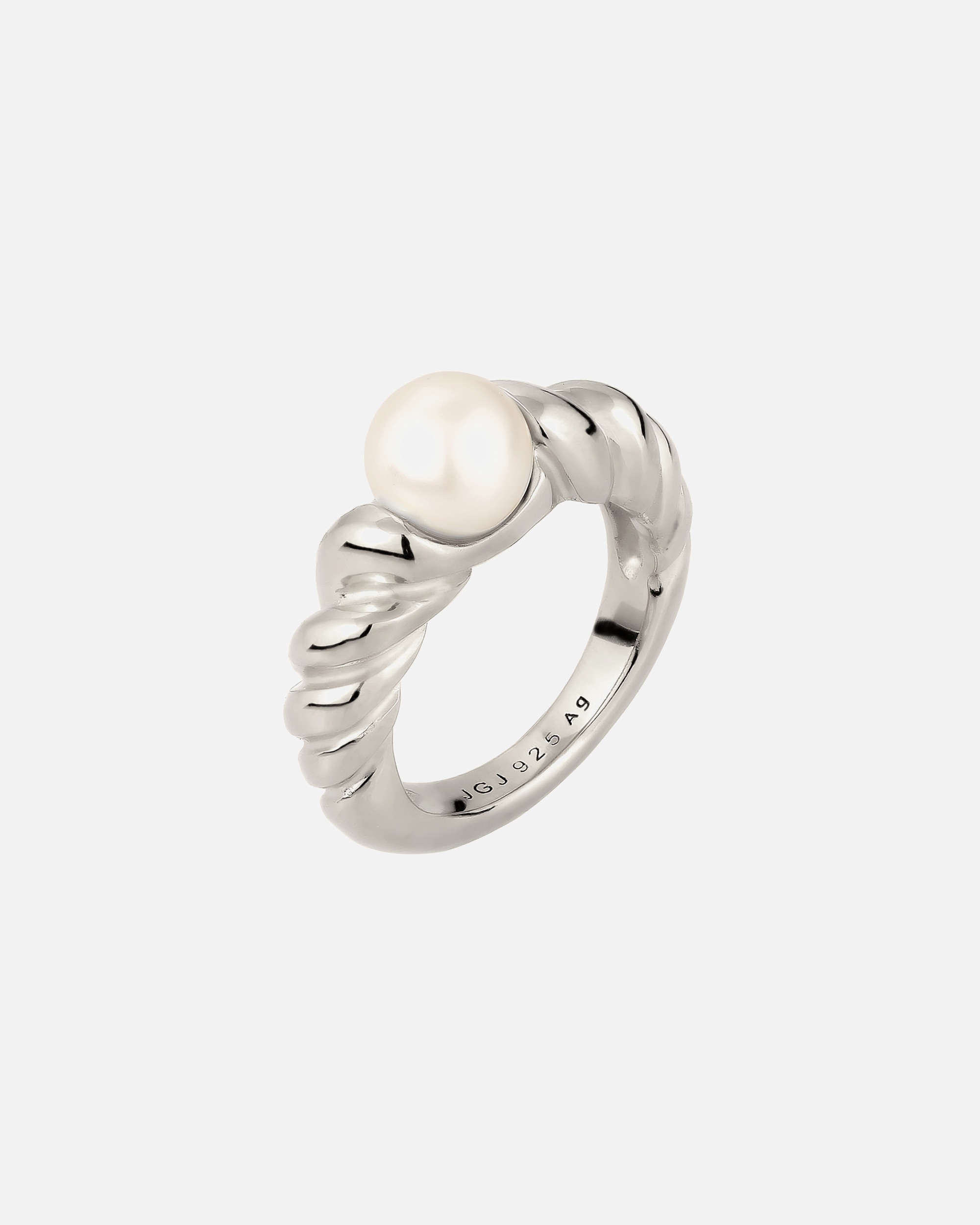 Ring für Weiblich Elli PREMIUM Weiß 925 Sterling Silber, mit Perle von Swarovski® 52