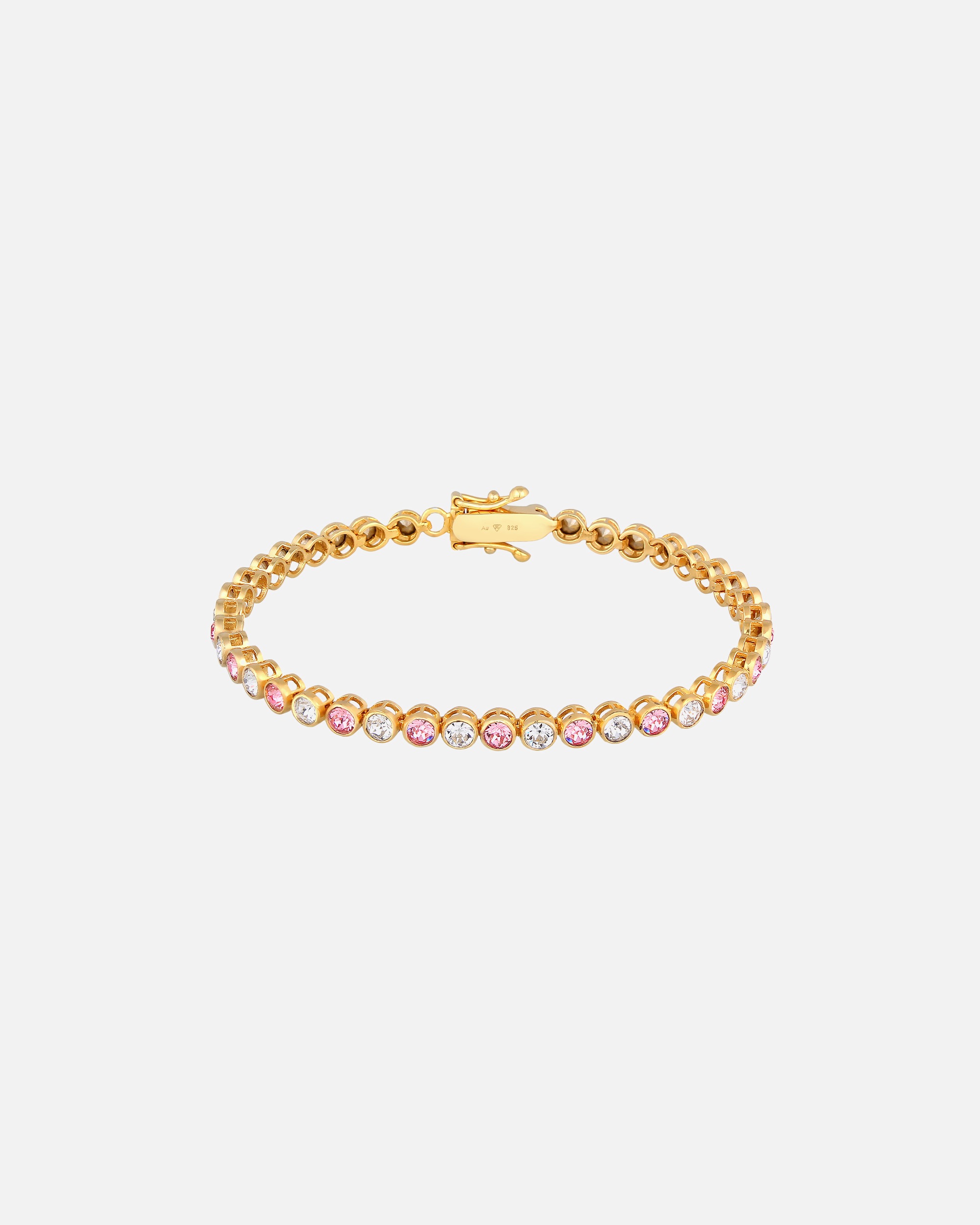 Armband für Weiblich Elli PREMIUM Tennis-Armband Rose Kristalle 925 Sterling Silber 1 Stück