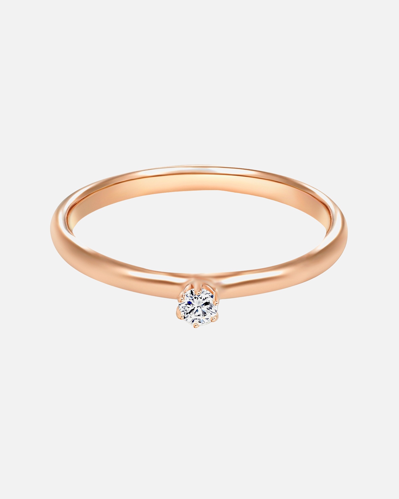 Ring für Weiblich Trilani Ring Sterling Silber Zirkonia in Roségold 50