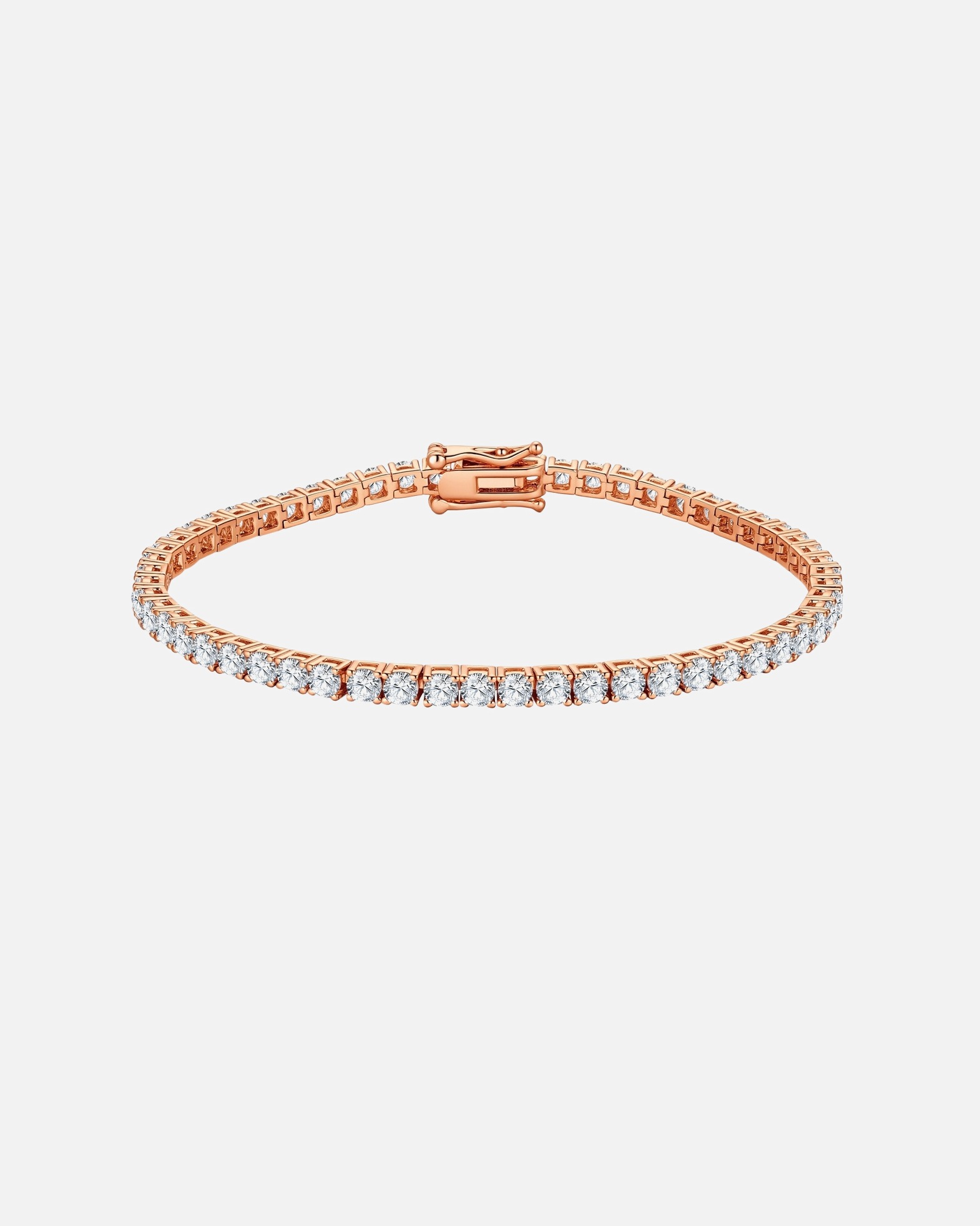 Armband für Weiblich Lulu & Jane Armband aus Messing in Roségold mit Zirkonia 17 cm