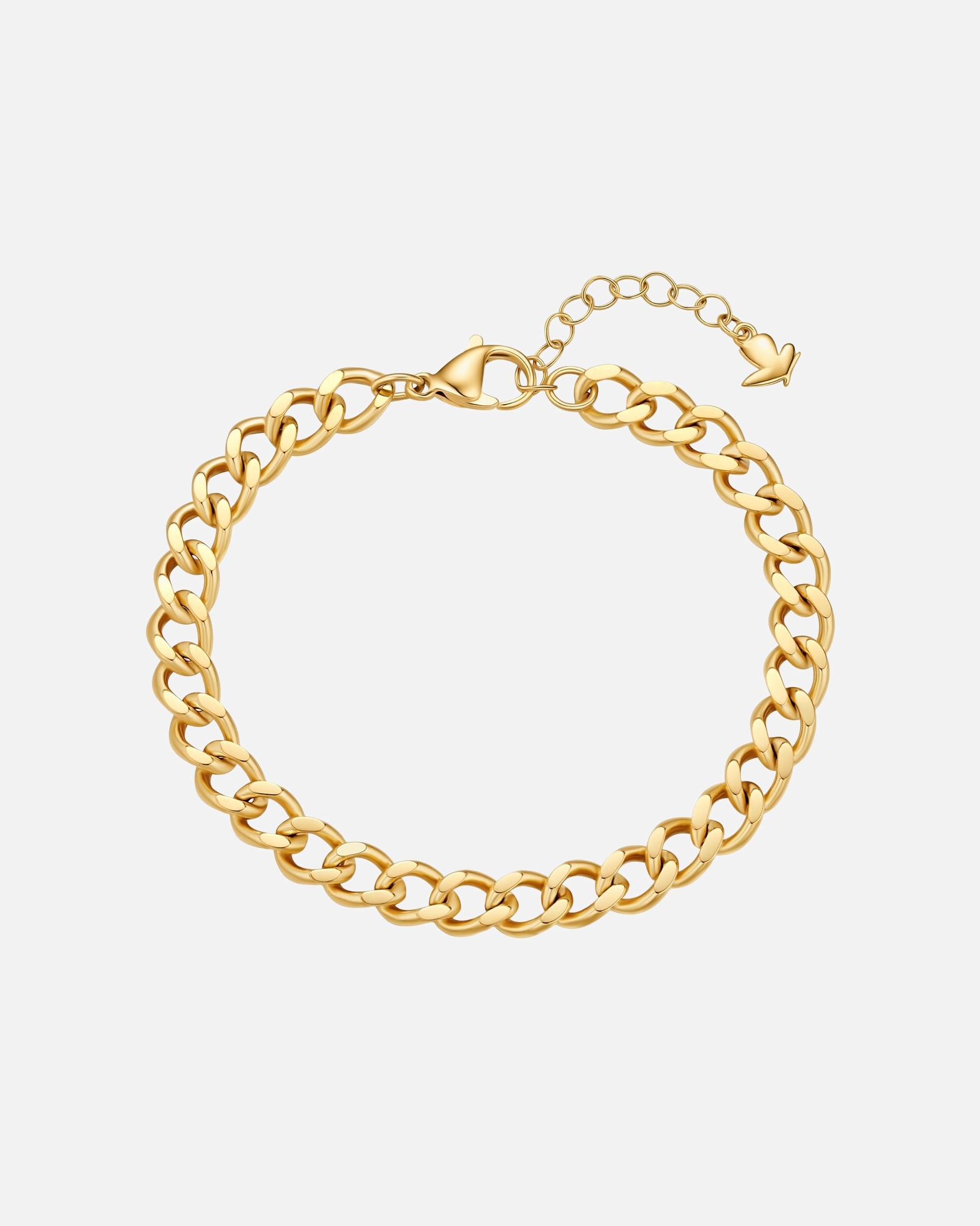 Armband für Weiblich Armband aus Edelstahl in Gelbgold 17,0 cm Basislänge + 3,0 cm Verlängerung