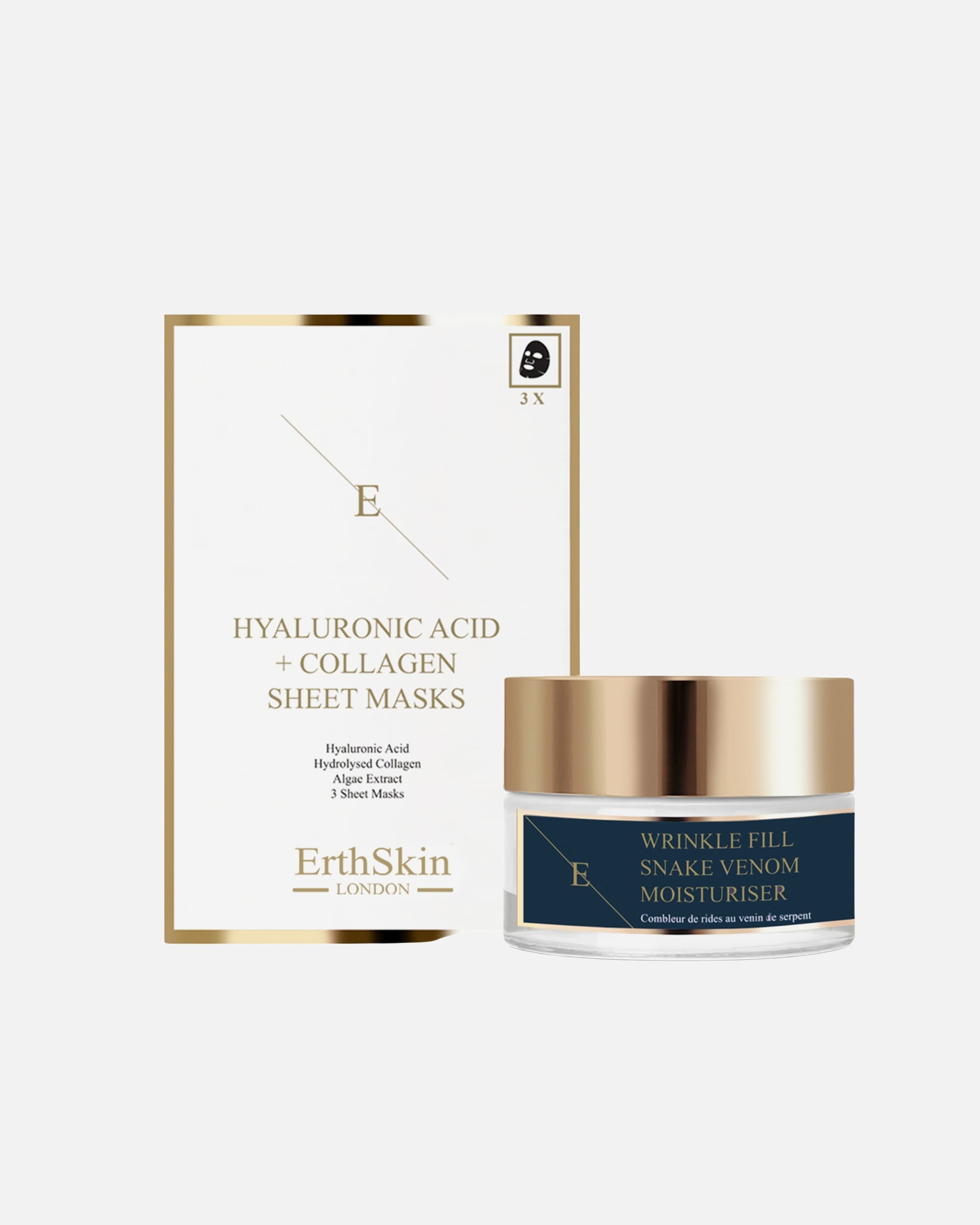 Gesichtspflegeset für Weiblich ErthSkin London Schlangengift & Masken-Duo 1 Stück