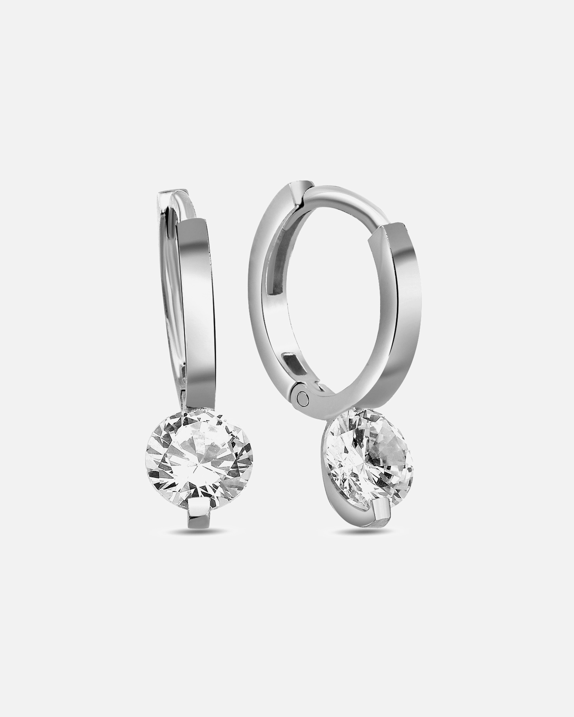 Creolen für Weiblich dKeniz Creolen 925/- Sterling Silber Zirkonia weiß Silber