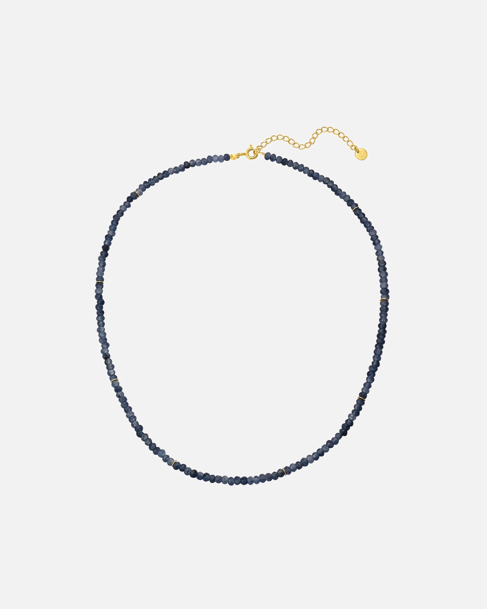 Halskette für Weiblich Glanzstücke München Halskette aus Sterling Silber in gelbgold mit Chalcedon 40,0 cm Basiskette + 5,0 cm Verlängerung