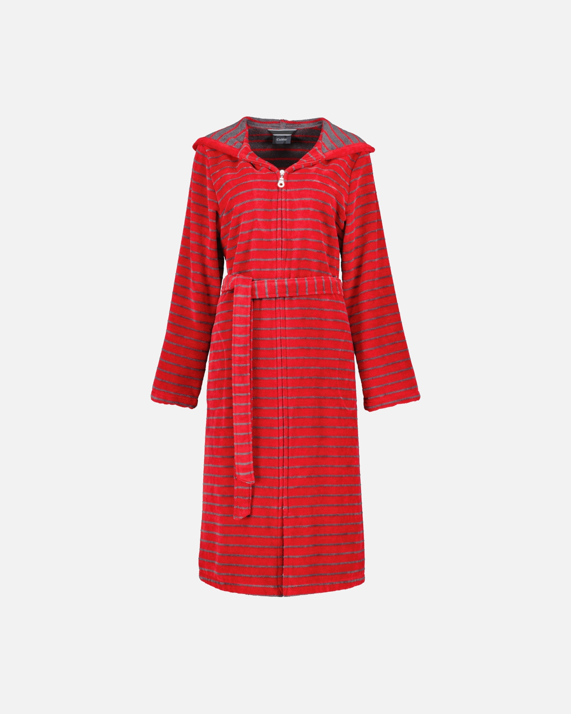 Bademantel für Weiblich Cawö Cawö Bademäntel Damen Kapuze Shades 1492 rot - 27 L