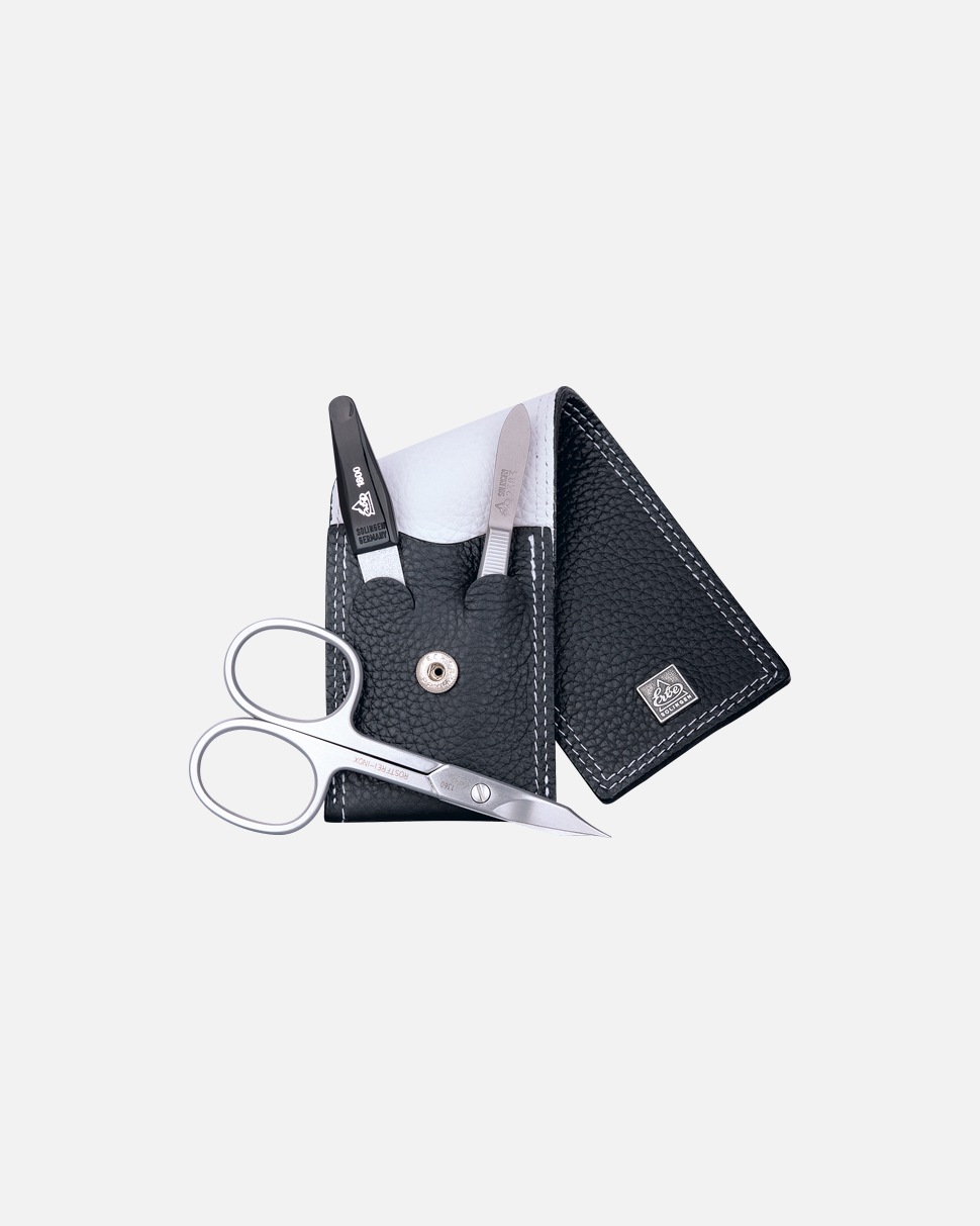 Nagelpflegeset für Unisex ERBE Taschen-Etuii Colorado Schwarz/weiß