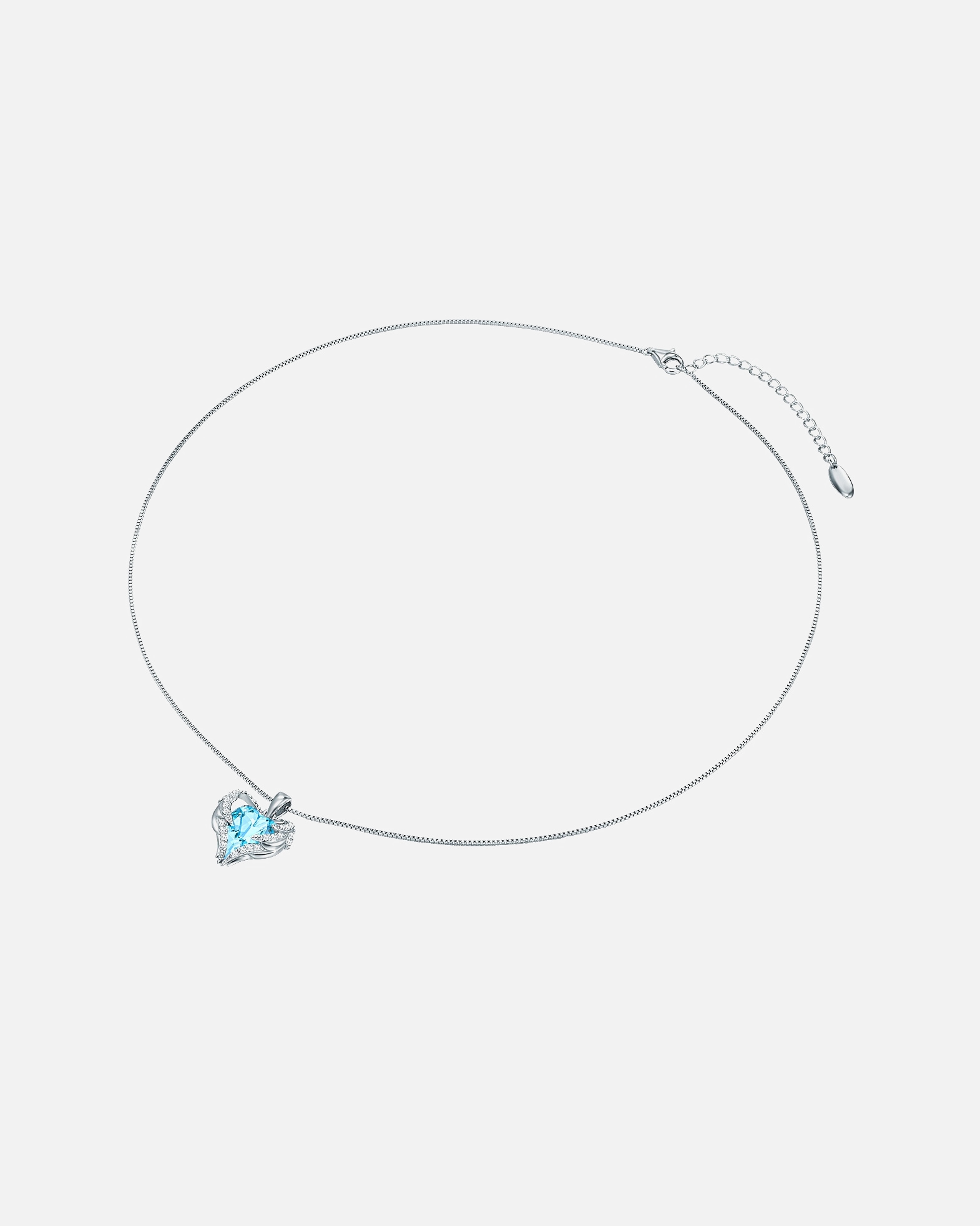 Halskette für Weiblich Rafaela Donata Halskette Herz Sterling Silber verziert mit Kristallen von Swarovski® in Silber 1 Stück