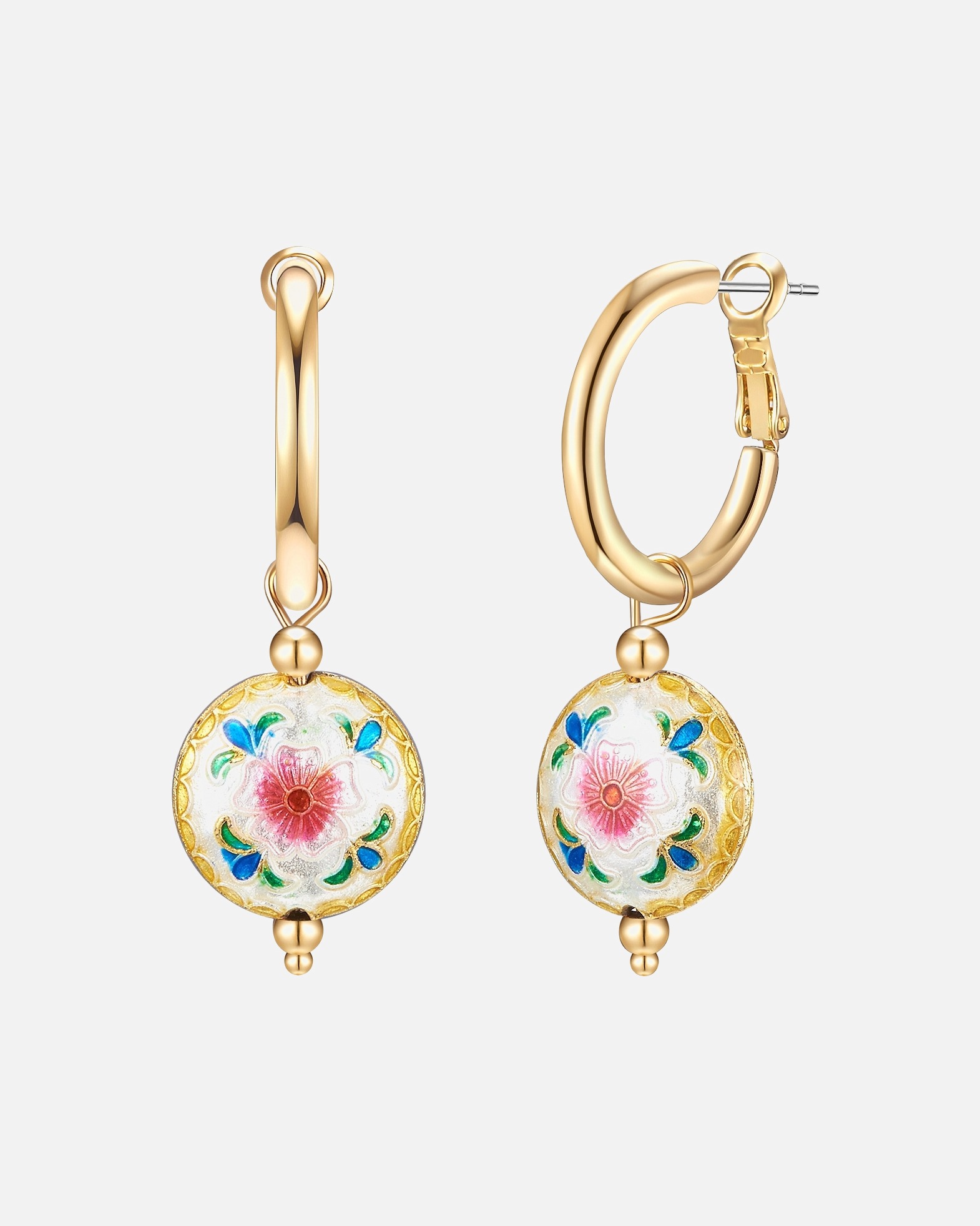 Creolen für Weiblich Lulu & Jane Creolen Metall-Legierung in Gelbgold 1 Stück