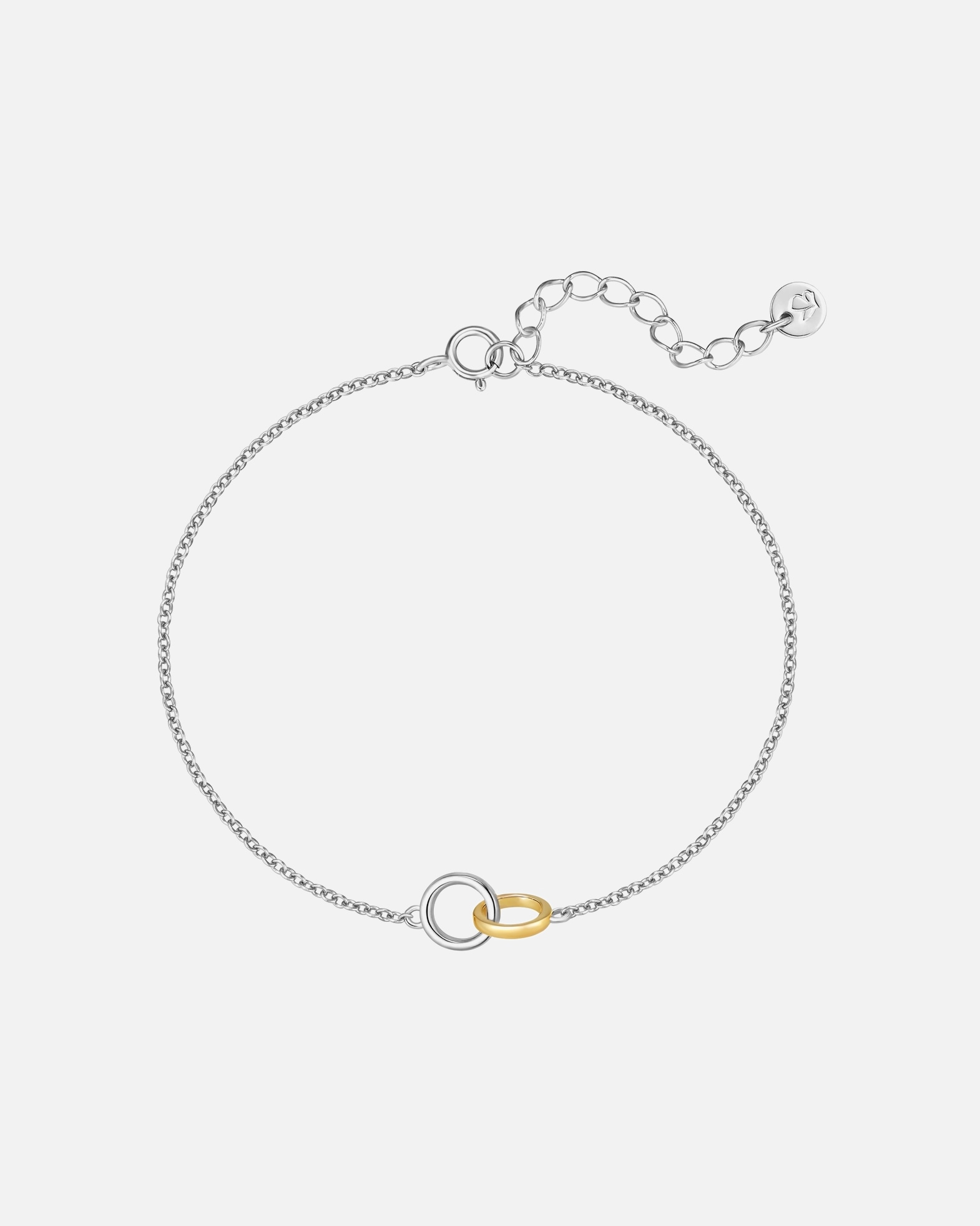 Armband für Weiblich Glanzstücke München Armband aus Sterling Silber in silber/gelbgold 17,0 cm Basislänge + 3,0 cm Verlängerung