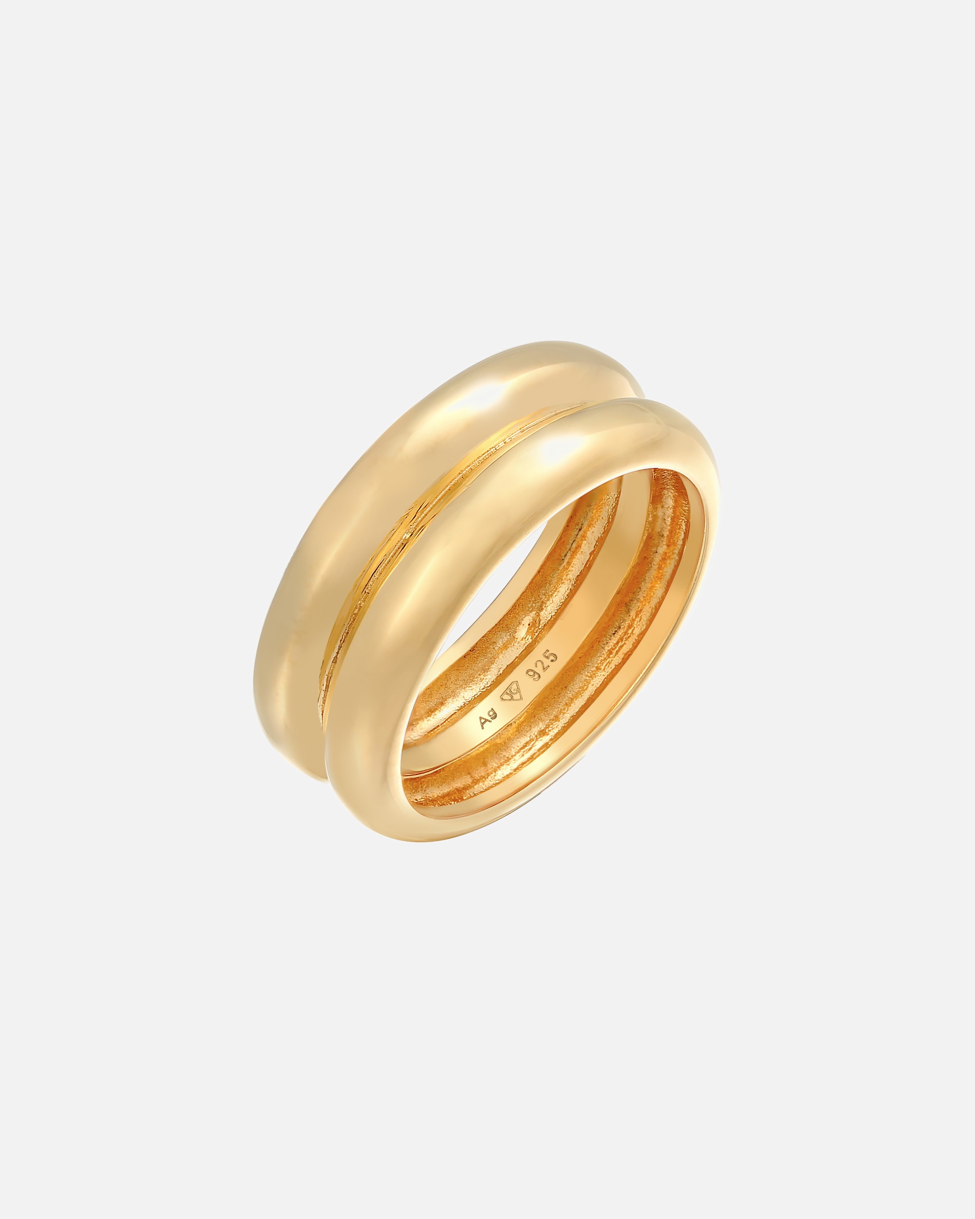 Ring für Weiblich Elli PREMIUM Bandring Double Unisex 925 Ring 52