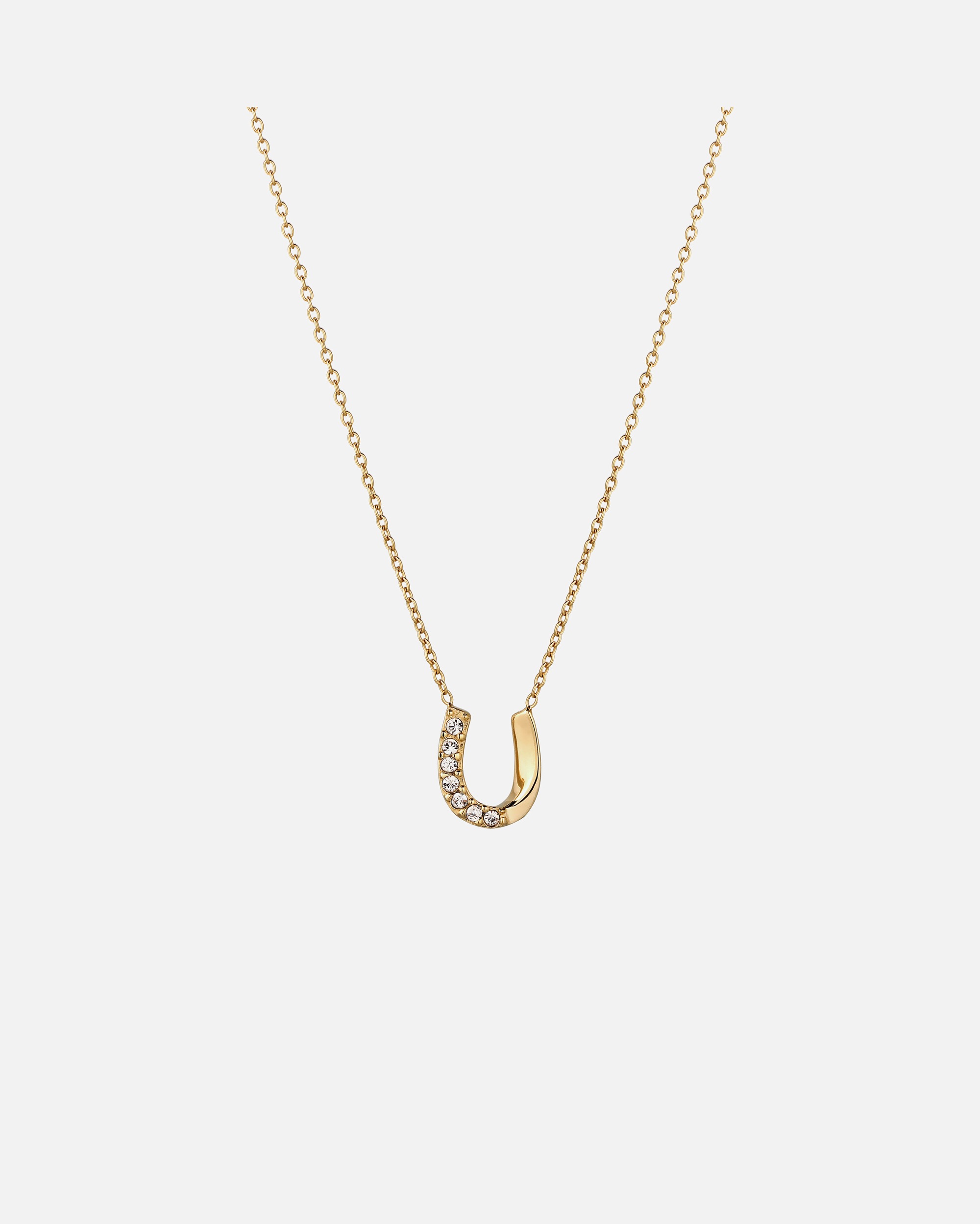 Halskette für Weiblich Elli Hufeisen mit Kristallen von Swarovski® 925 Sterling Silber goldfarben