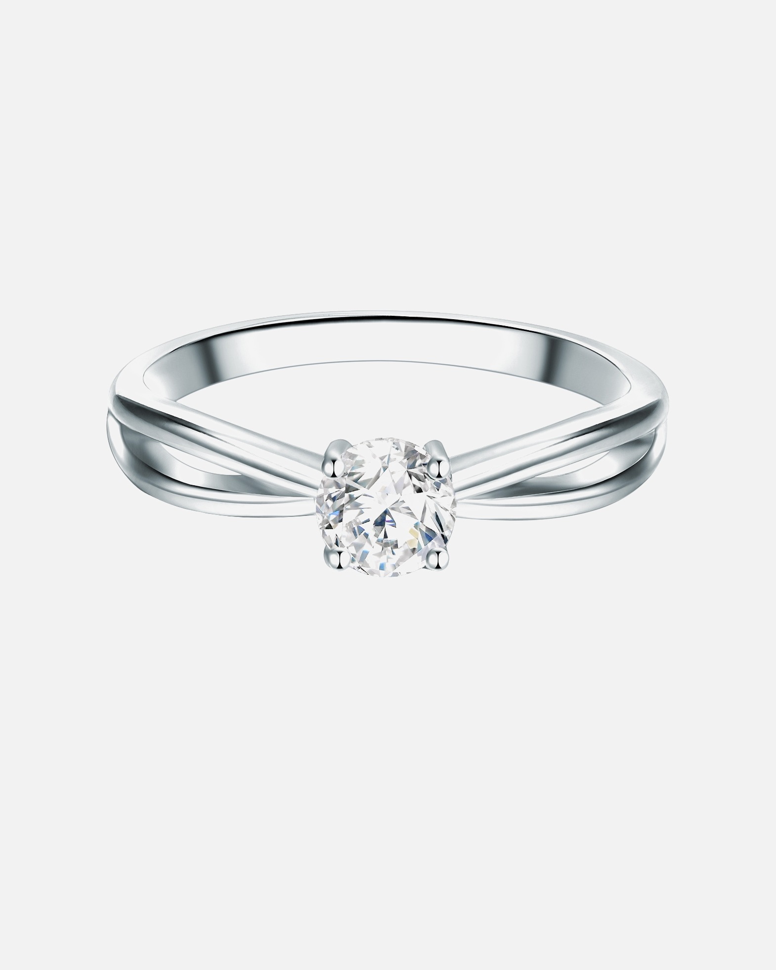 Ring für Weiblich Trilani Ring Sterling Silber Zirkonia in Silber 52