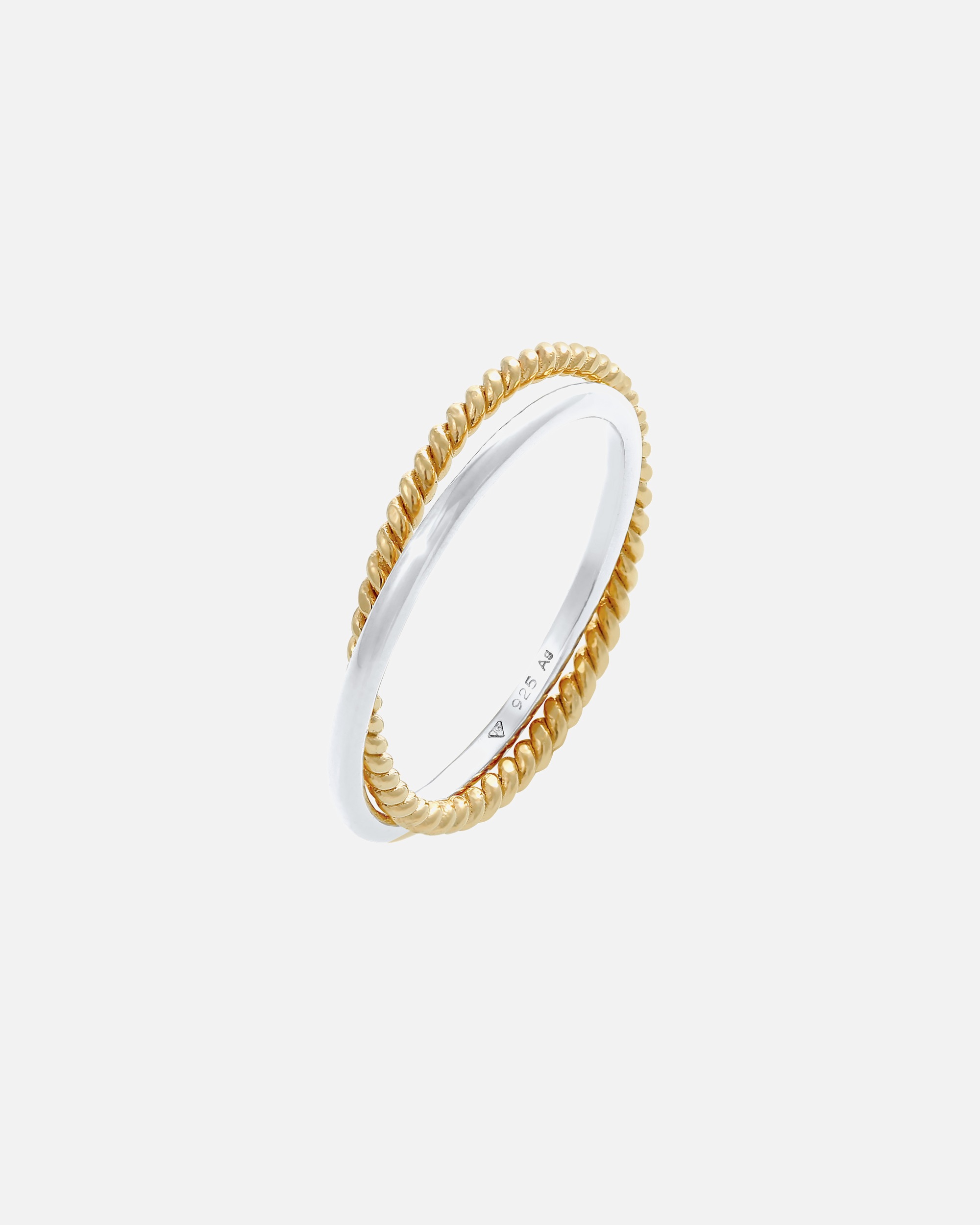Ring für Weiblich Elli Wickelring Klassik Fein Gedreht 925 Silber 56