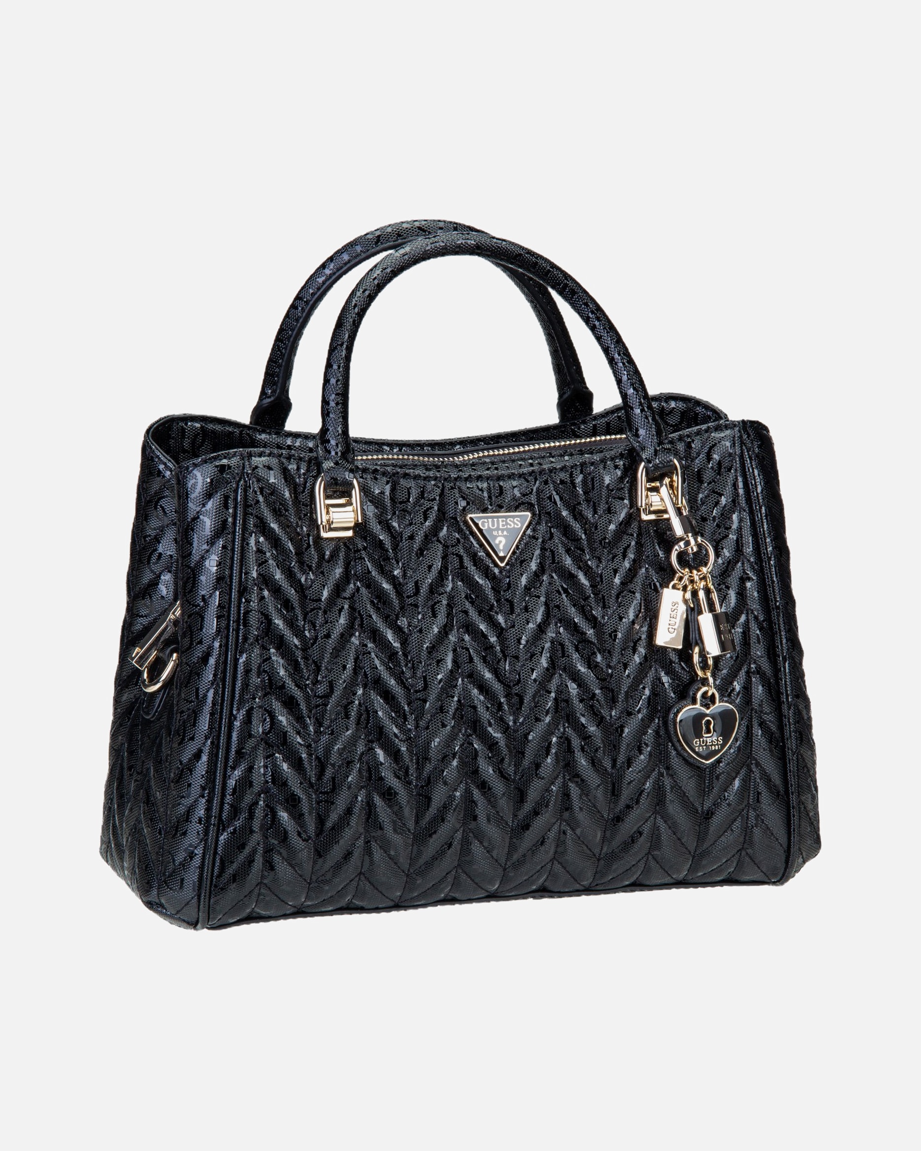Handtasche für Weiblich GUESS Handtasche Stacey Girlfriend black