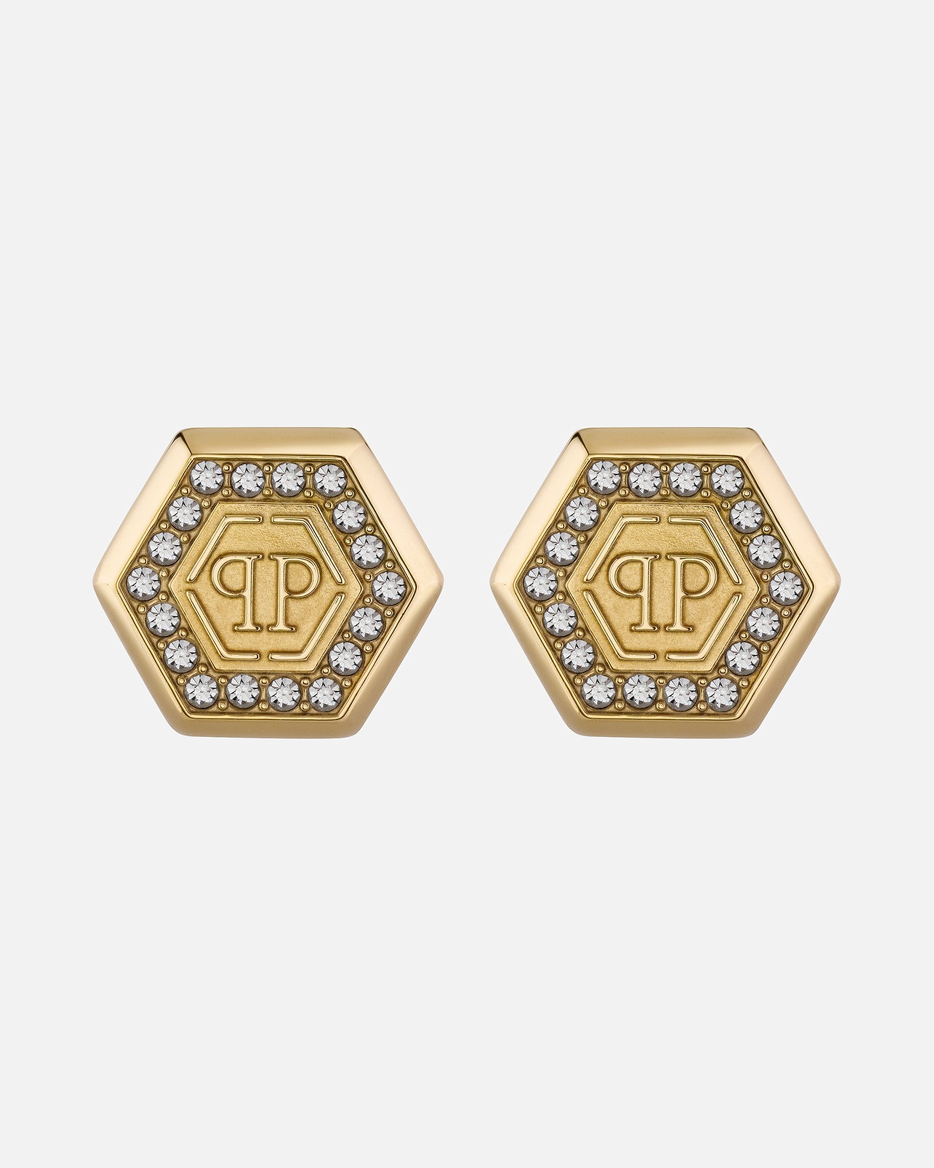 Ohrringe für Weiblich PHILIPP PLEIN Ohrstecker Edelstahl gelbgold