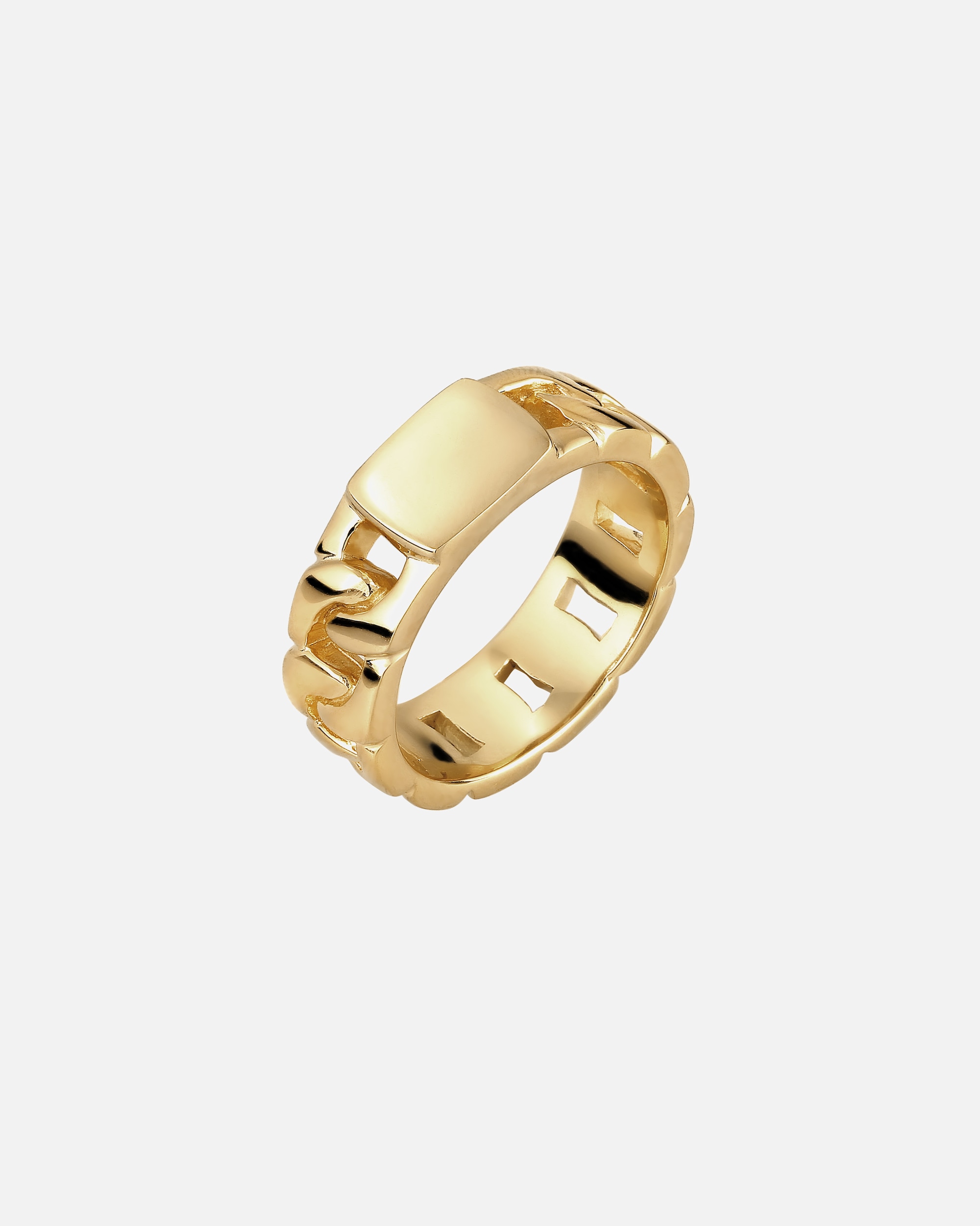 Ring für Männlich KUZZOI Bandring Chunky Chain Look 925 Sterling Silber 62