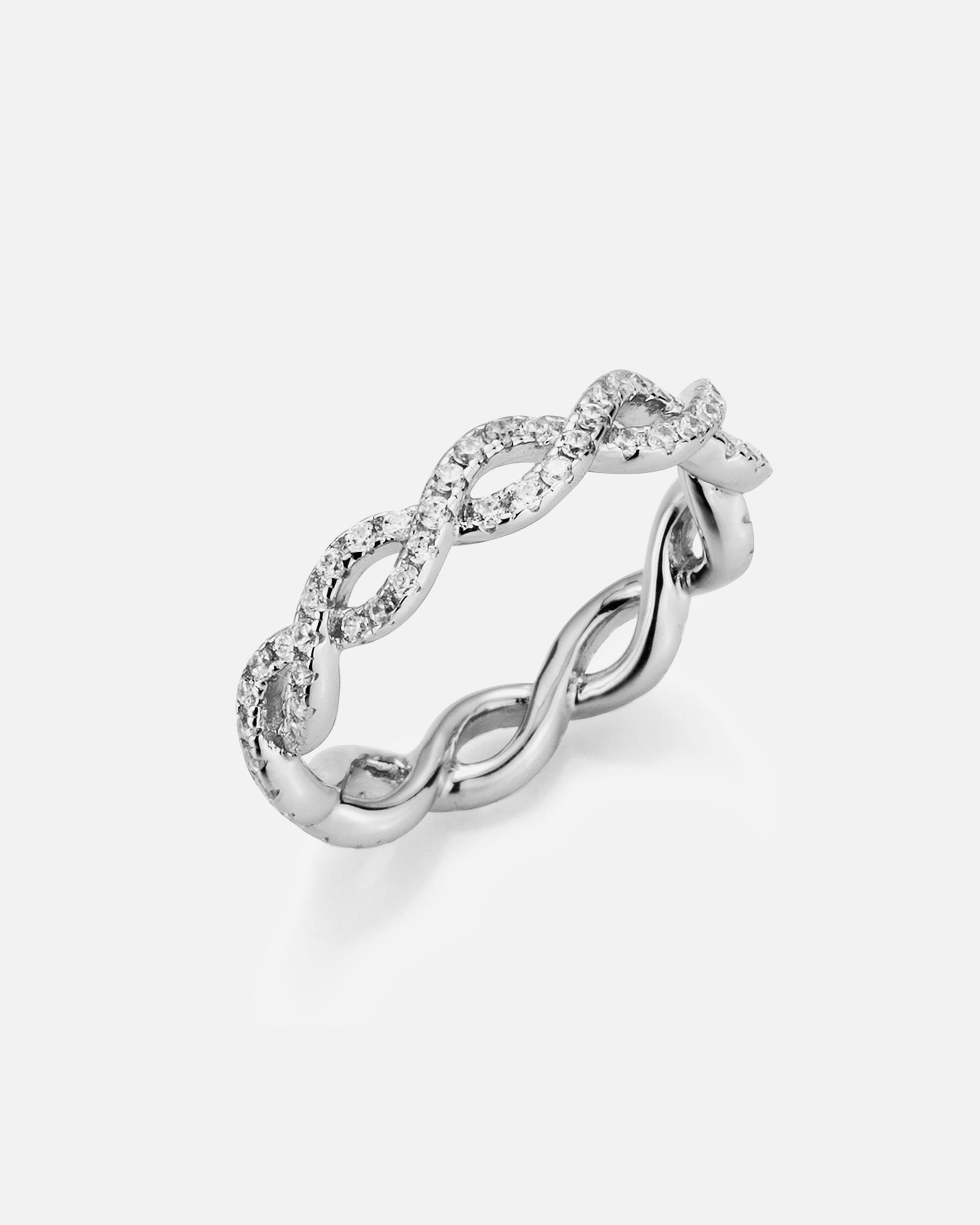 Ring für Weiblich Giorgio Martello Milano Ring Infinity (Unendlichkeitszeichen) mit Zirkonia, Silber 925 60