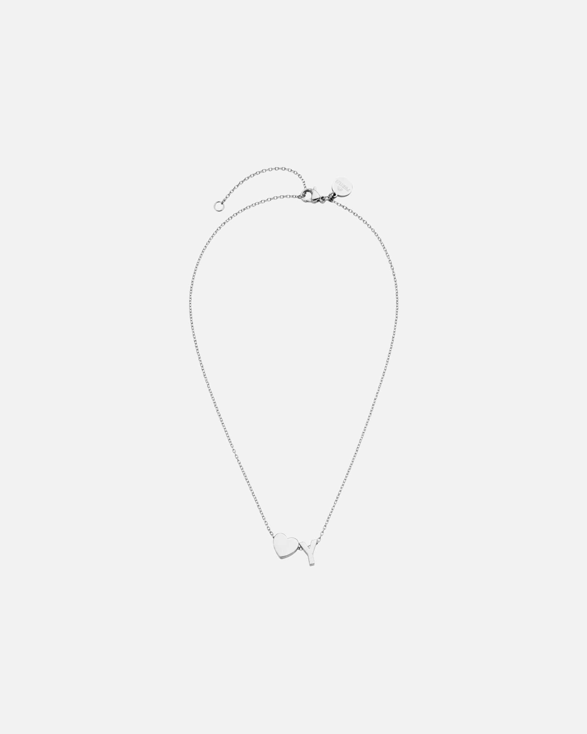 Halskette für Unisex Purelei Letter Heart Y Kette 100% Edelstahl Silber
