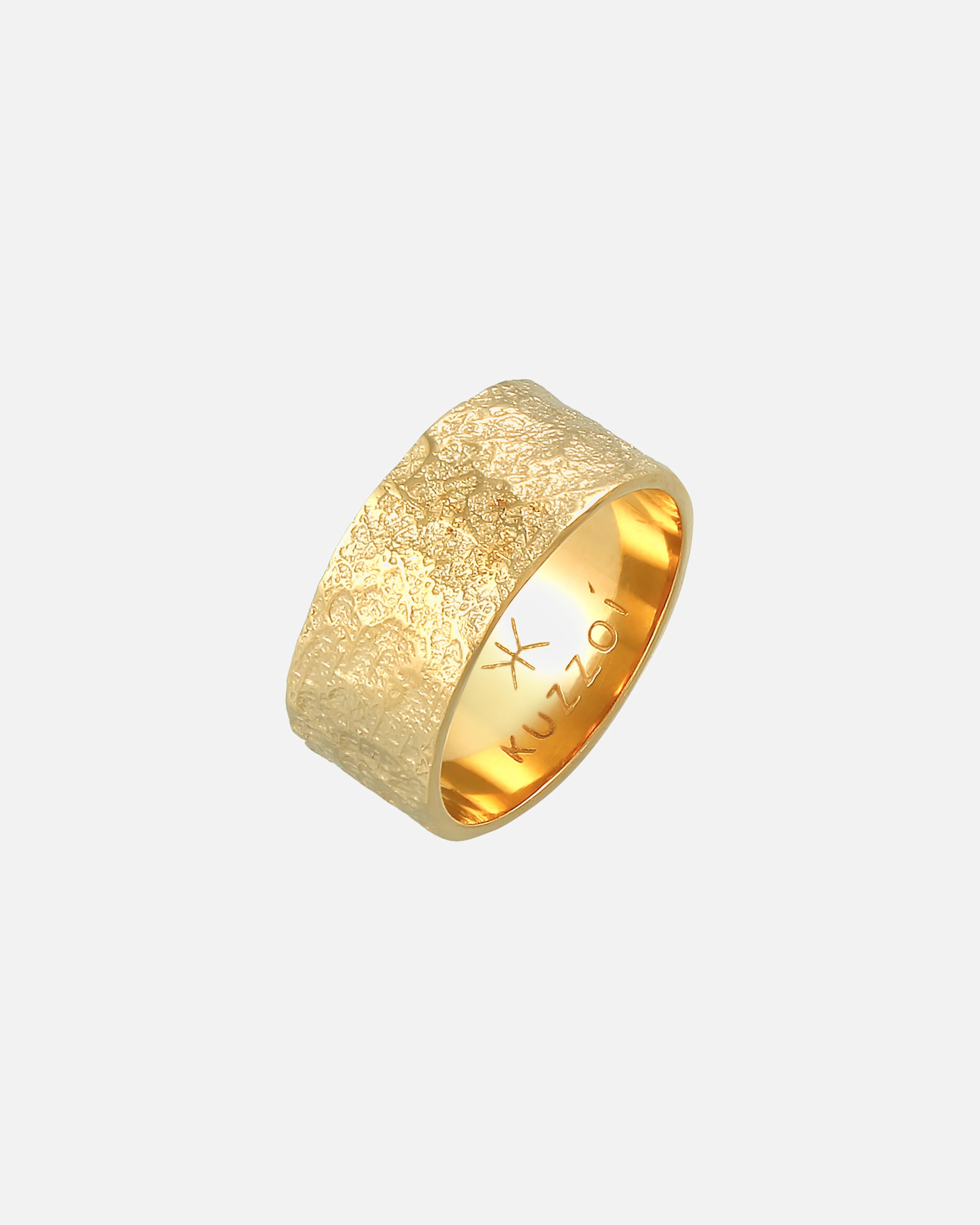 Ring für Männlich KUZZOI Herren Bandring Organic Struktur 925 Silber 64
