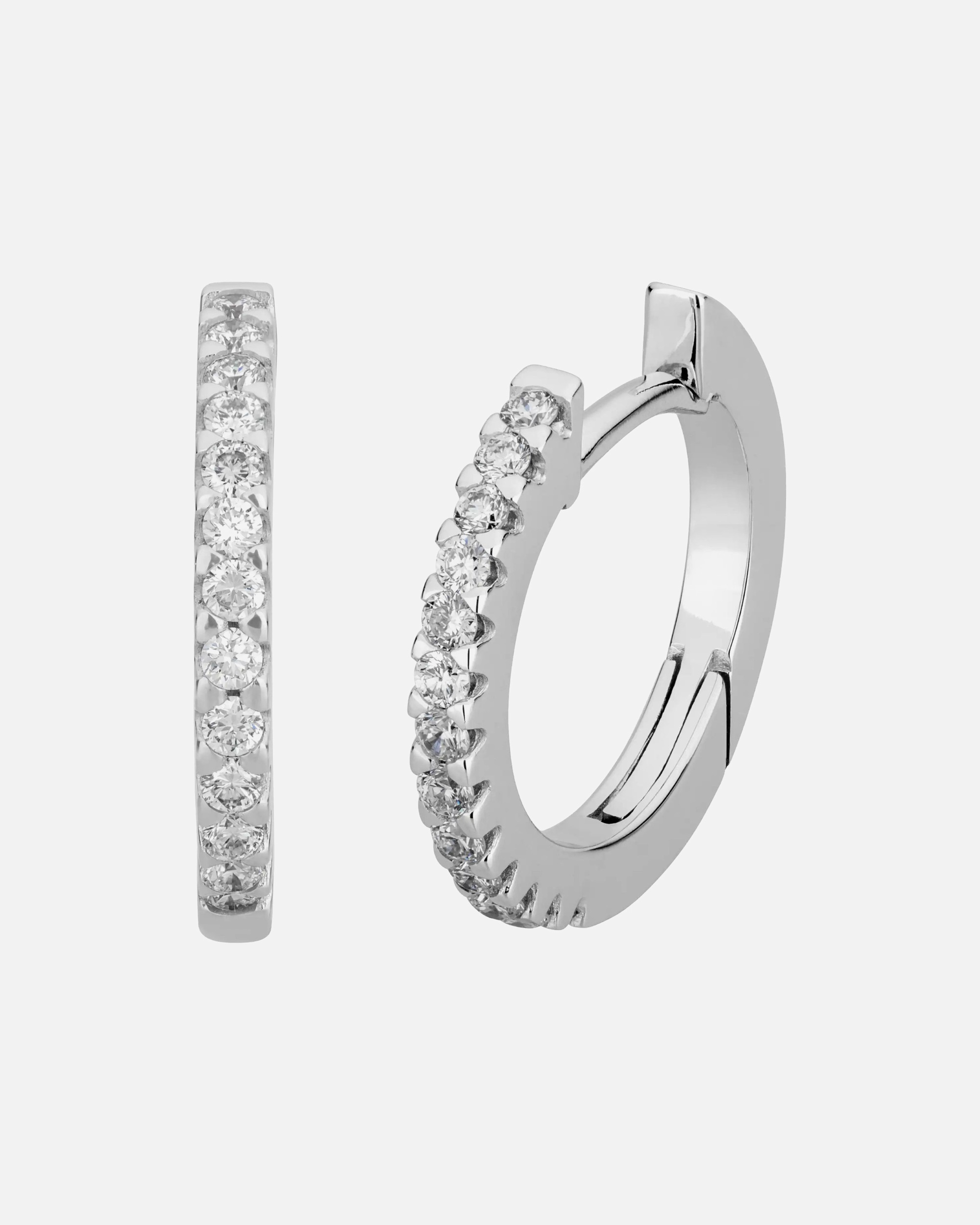 Creolen für Weiblich Lyomi Default Brand Line Klappcreolen 585/- Gold Diamant Lab Grown weiß 0,24ct. weiß