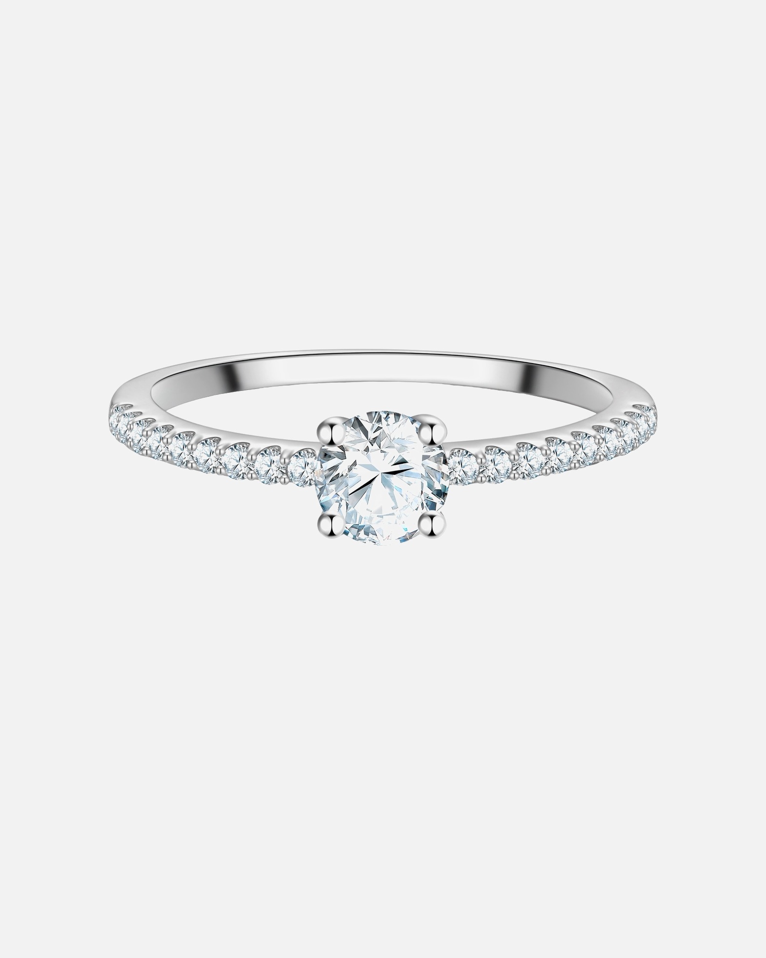 Ring für Weiblich Trilani Ring aus Sterling Silber in silber mit Zirkonia 58