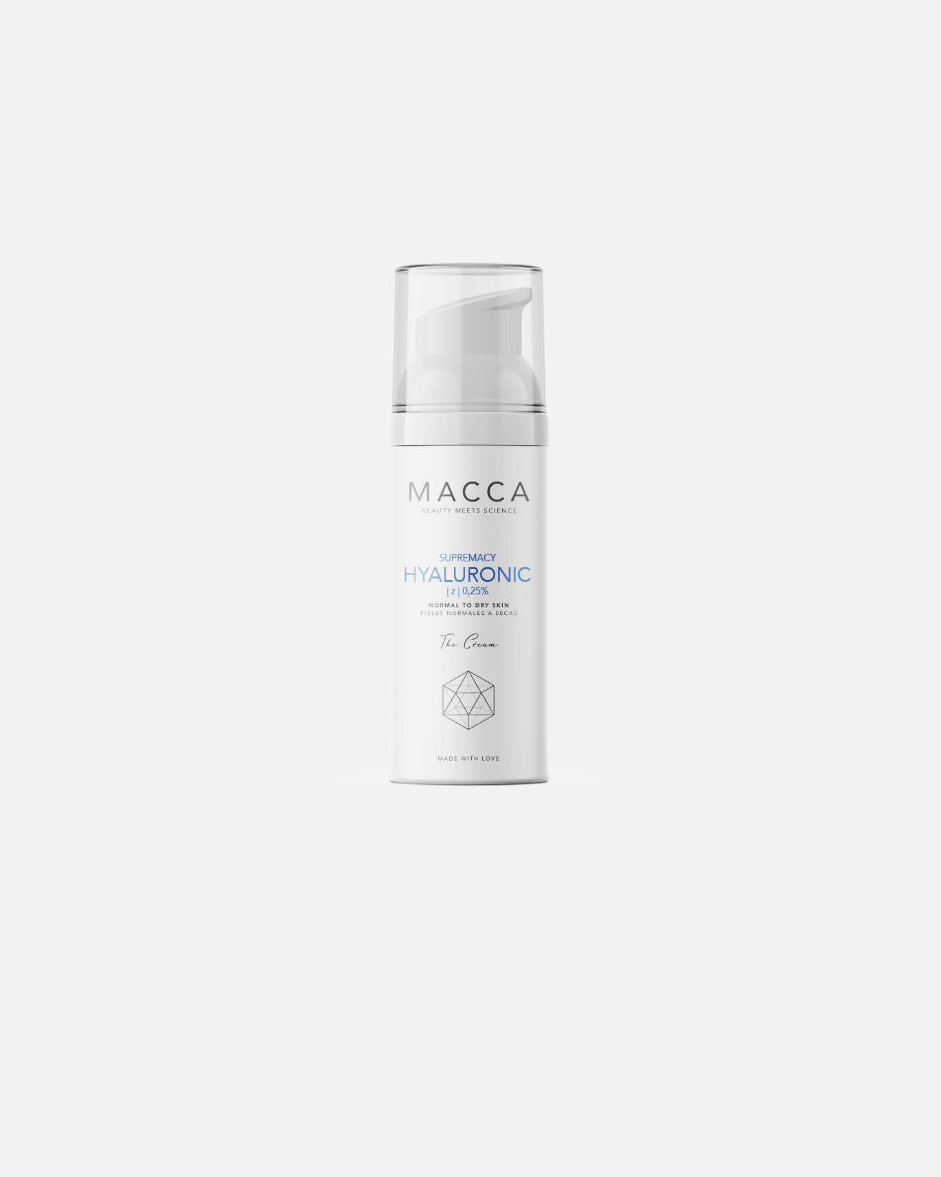 Gesichtskur für Unisex Macca SUPREMACY HYALURONIC z 0,25% cream normal to dry skin 50 ml