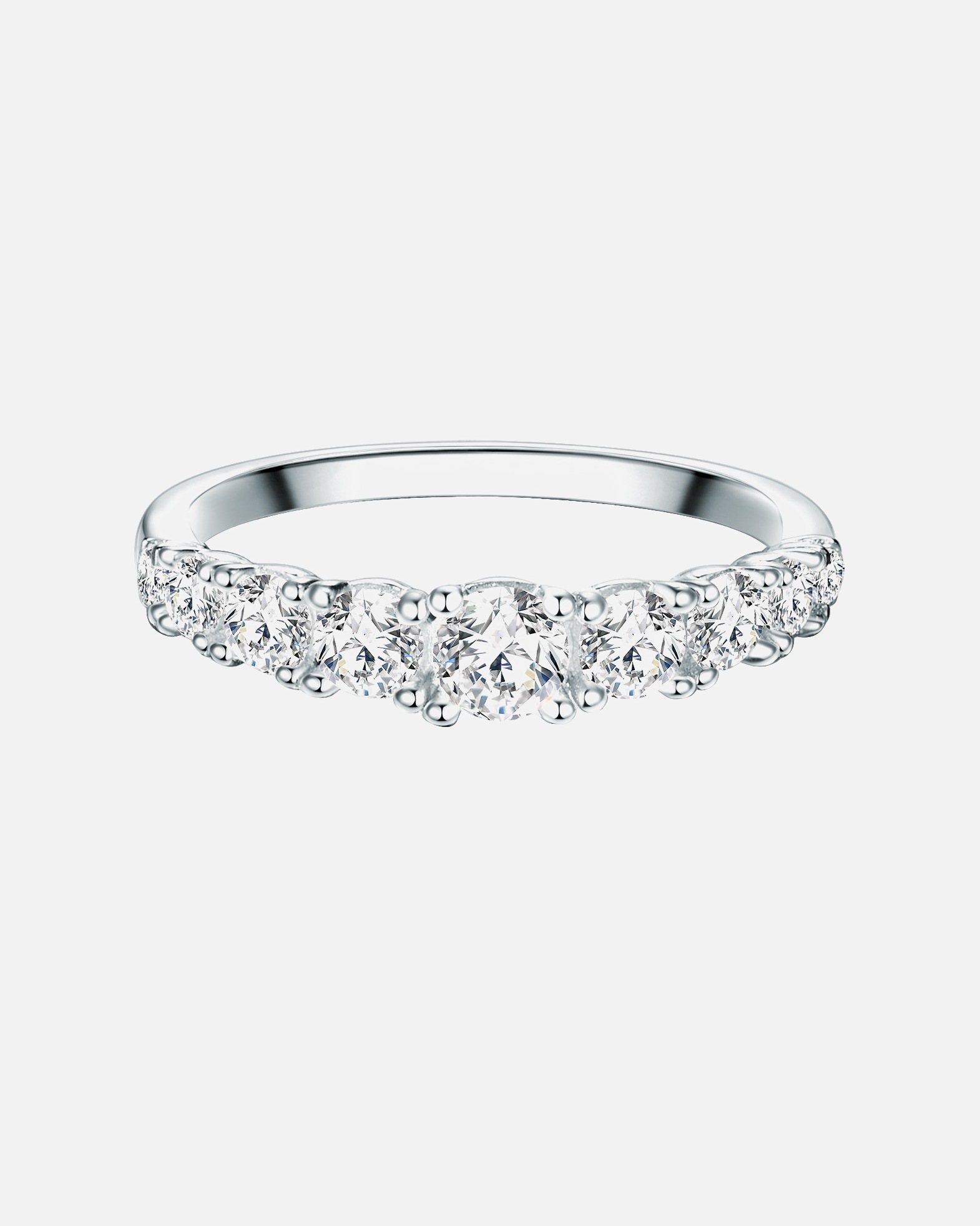 Ring für Weiblich Trilani Ring aus Sterling Silber in silber mit Zirkonia 55