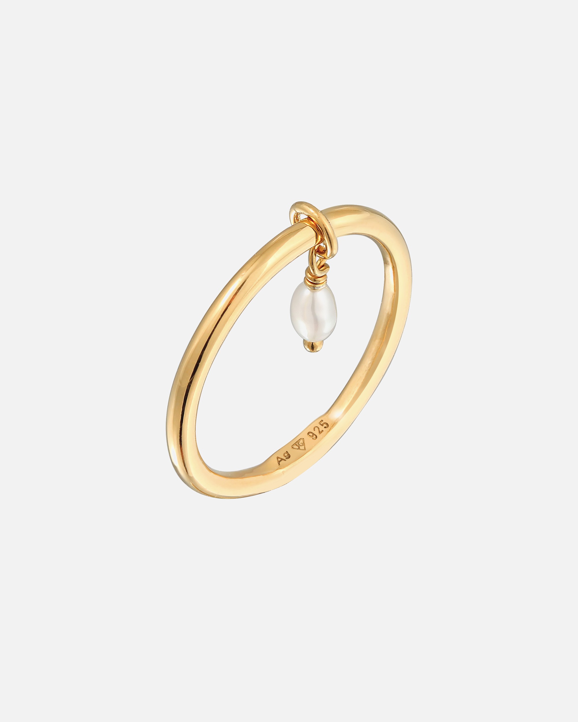 Ring für Weiblich Elli Elli Ring Bandring Stapelring Perle Basic 925 Ring 58