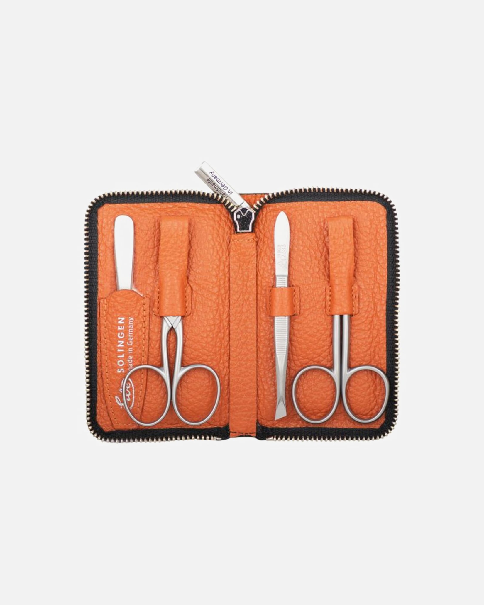 Nagelpflegeset für Unisex ERBE Inox Reißverschluß-Etui Orange Orange