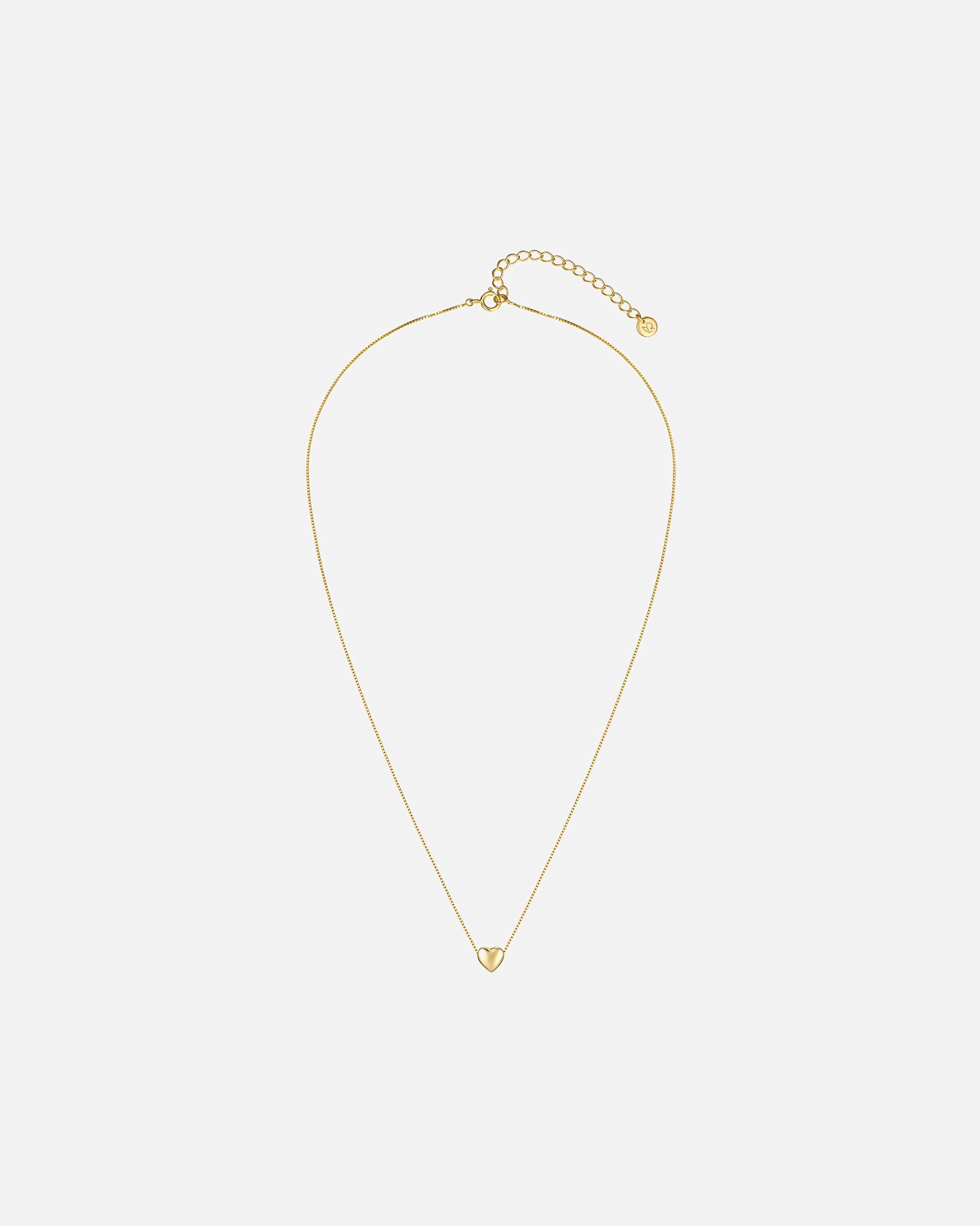 Halskette für Weiblich Glanzstücke München Halskette Herz aus Sterling Silber in gelbgold 40,0 cm Basiskette + 5,0 cm Verlängerung