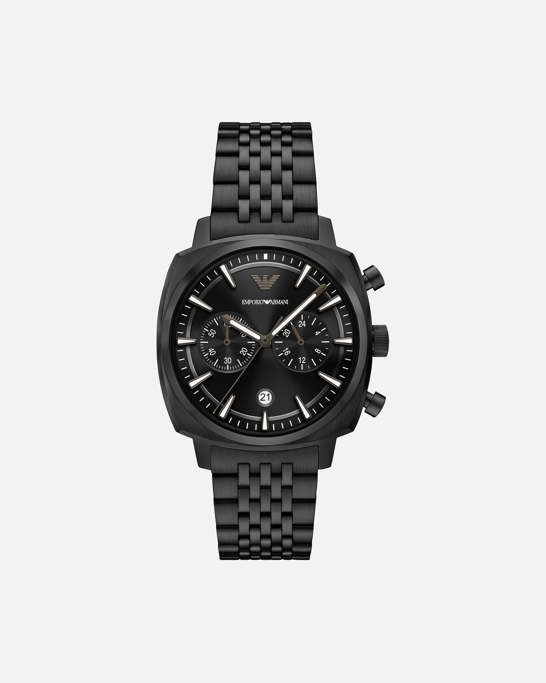 Uhr für Männlich Emporio Armani Chronograph Edelstahl schwarz