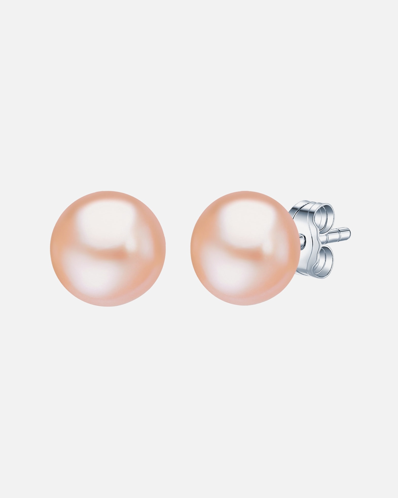 Ohrringe für Weiblich Valero Pearls Perlen-Ohrstecker Sterling Silber Süßwasser-Zuchtperle in Silber 1 Stück