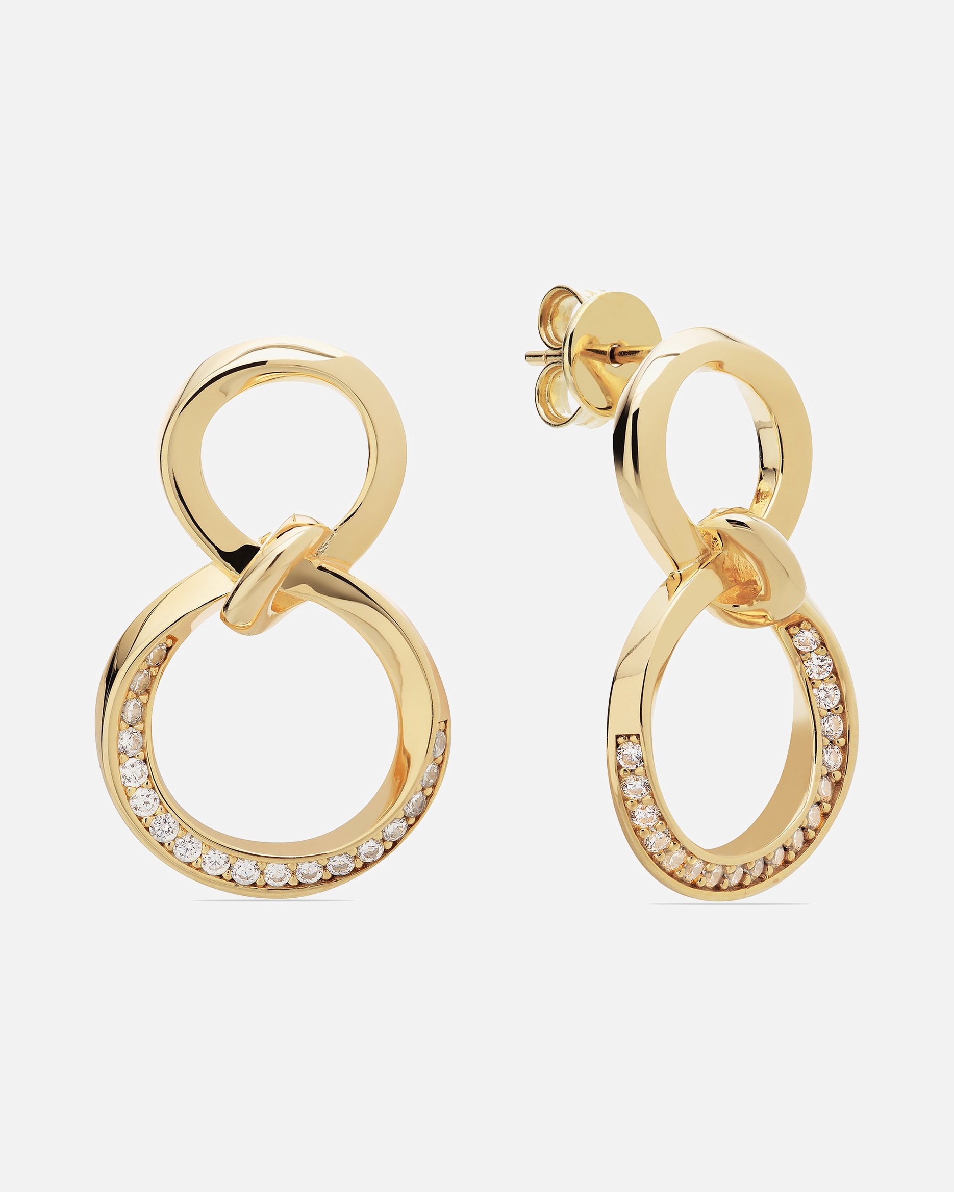 Ohrringe für Weiblich Jette Ohrhänger 925er Silber, recycelt gelbgold