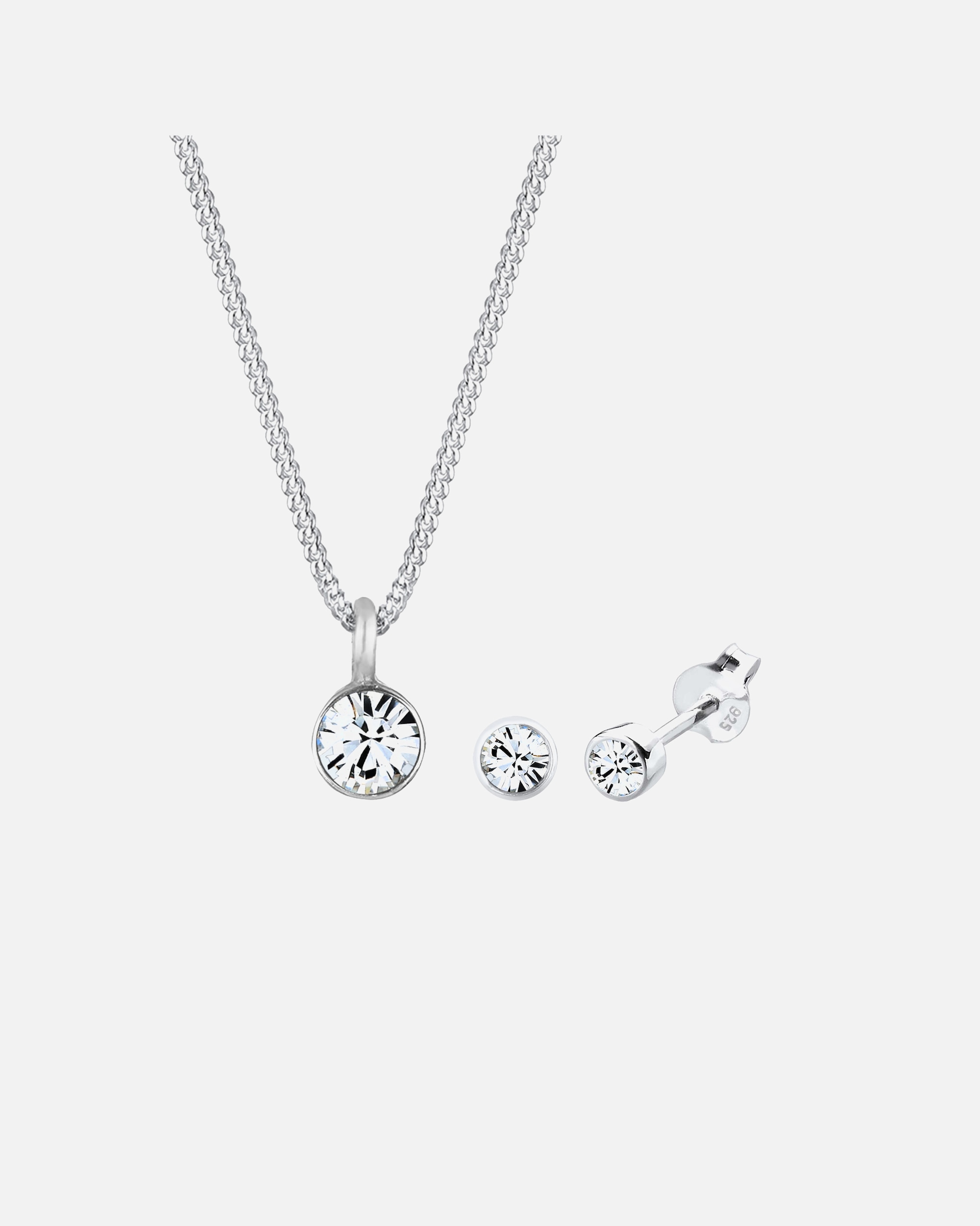 Schmuckset für Weiblich Elli Kette Stecker 925er Silber, mit Kristallen von Swarovski® 1 Stück