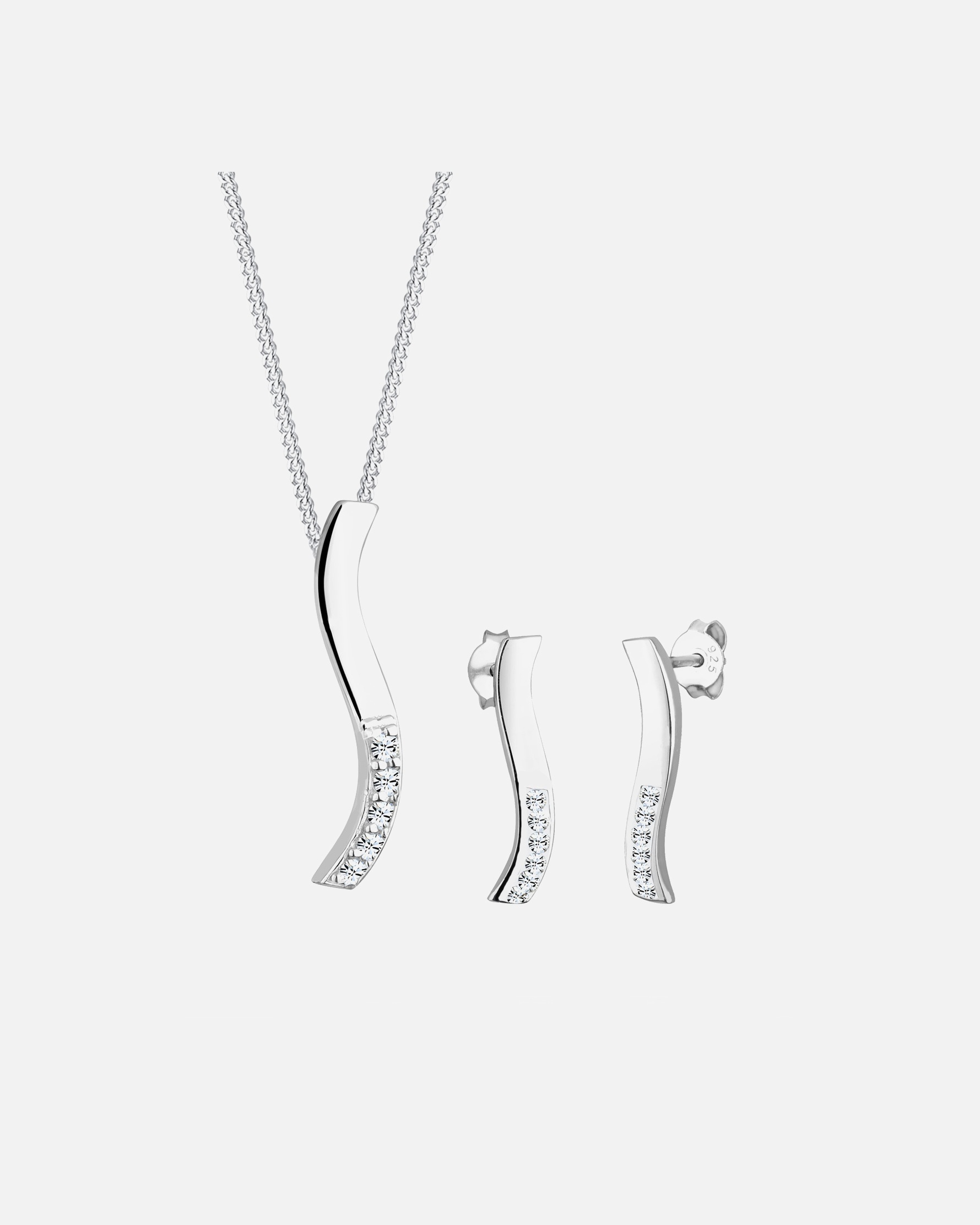 Schmuckset für Weiblich Elli Welle 925 Silber, mit Kristallen von Swarovski® 1 Stück