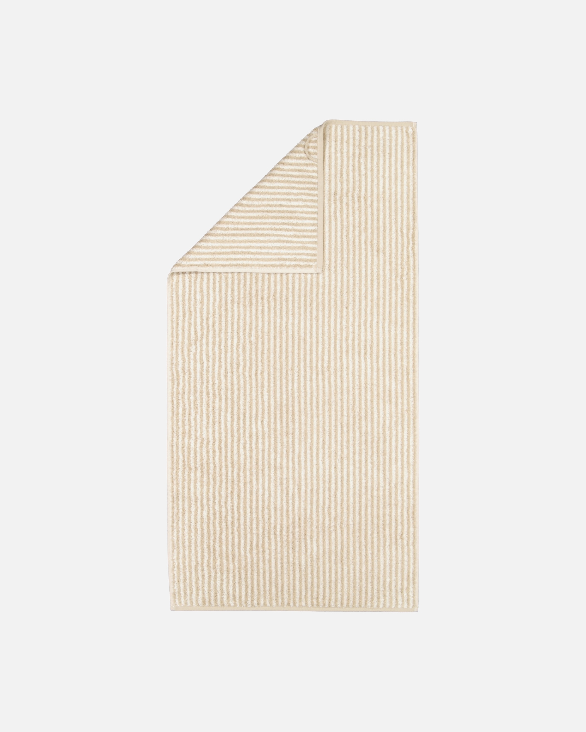 Handtuch für Unisex Cawö Cawö Handtücher Two-Tone Stripes 480 sand - 33 Handtuch 50x100 cm