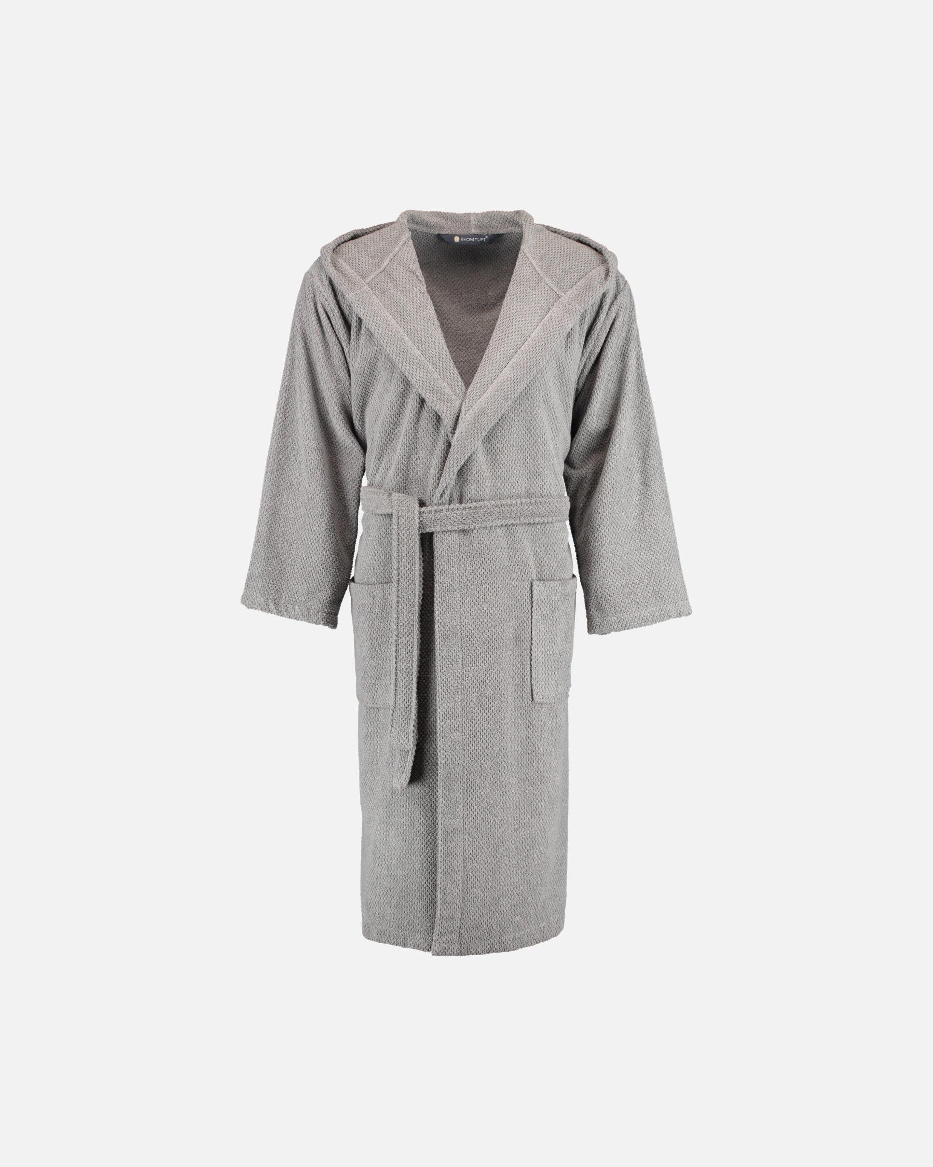 Bademantel für Unisex Rhomtuft Bademäntel unisex Kapuze Baronesse kiesel - 85 L