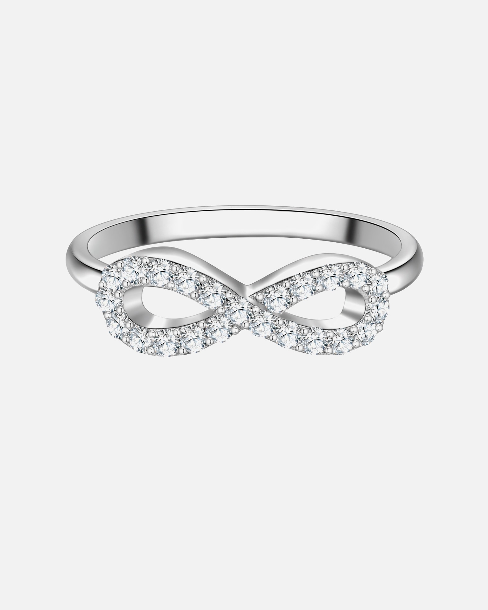 Ring für Weiblich Trilani Ring Infinity aus Sterling Silber in silber mit Zirkonia 56
