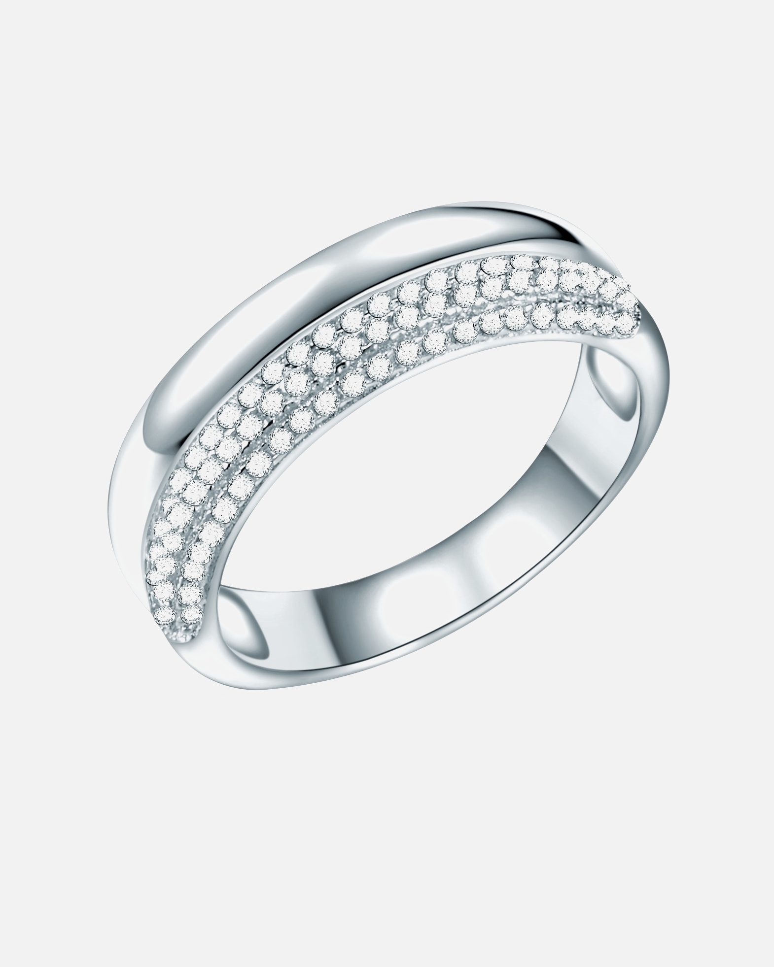 Ring für Weiblich Rafaela Donata Ring Sterling Silber Zirkonia in Silber 52