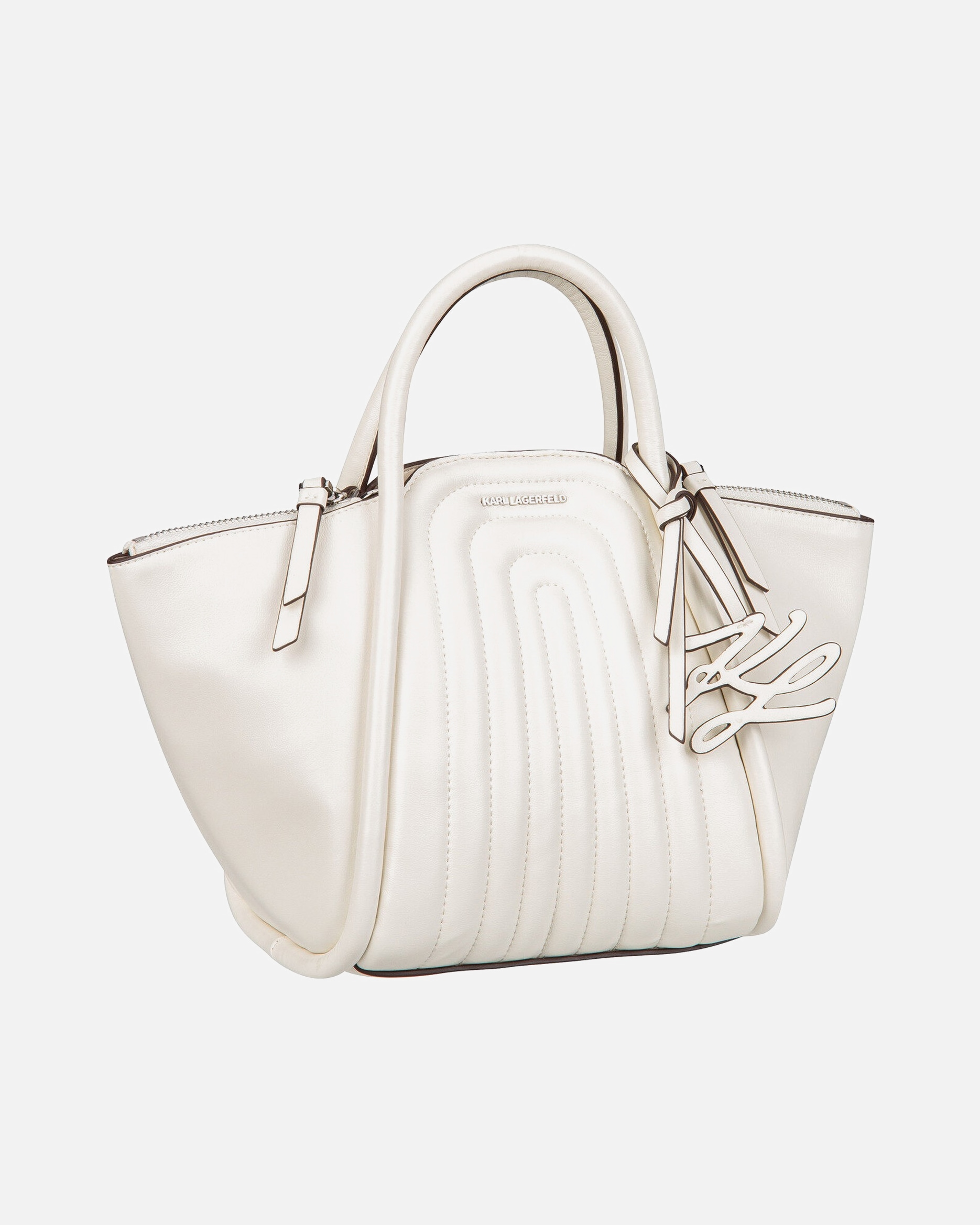 Handtasche für Weiblich Karl Lagerfeld Handtasche K/Wellen Tote Off White